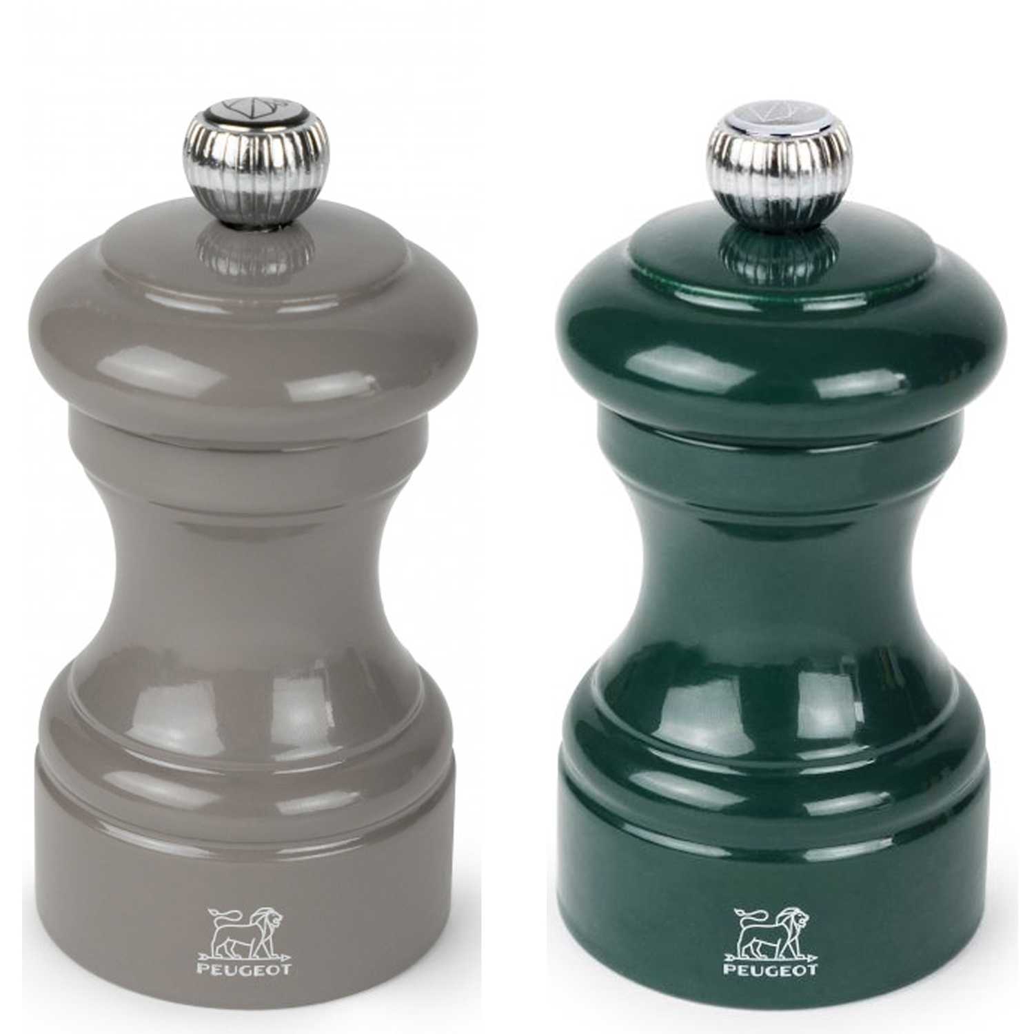 Peugeot Set of 2 Bistro Wooden 10cm Salt & Pepper Mills - Dark Green Mix - Available at M&S