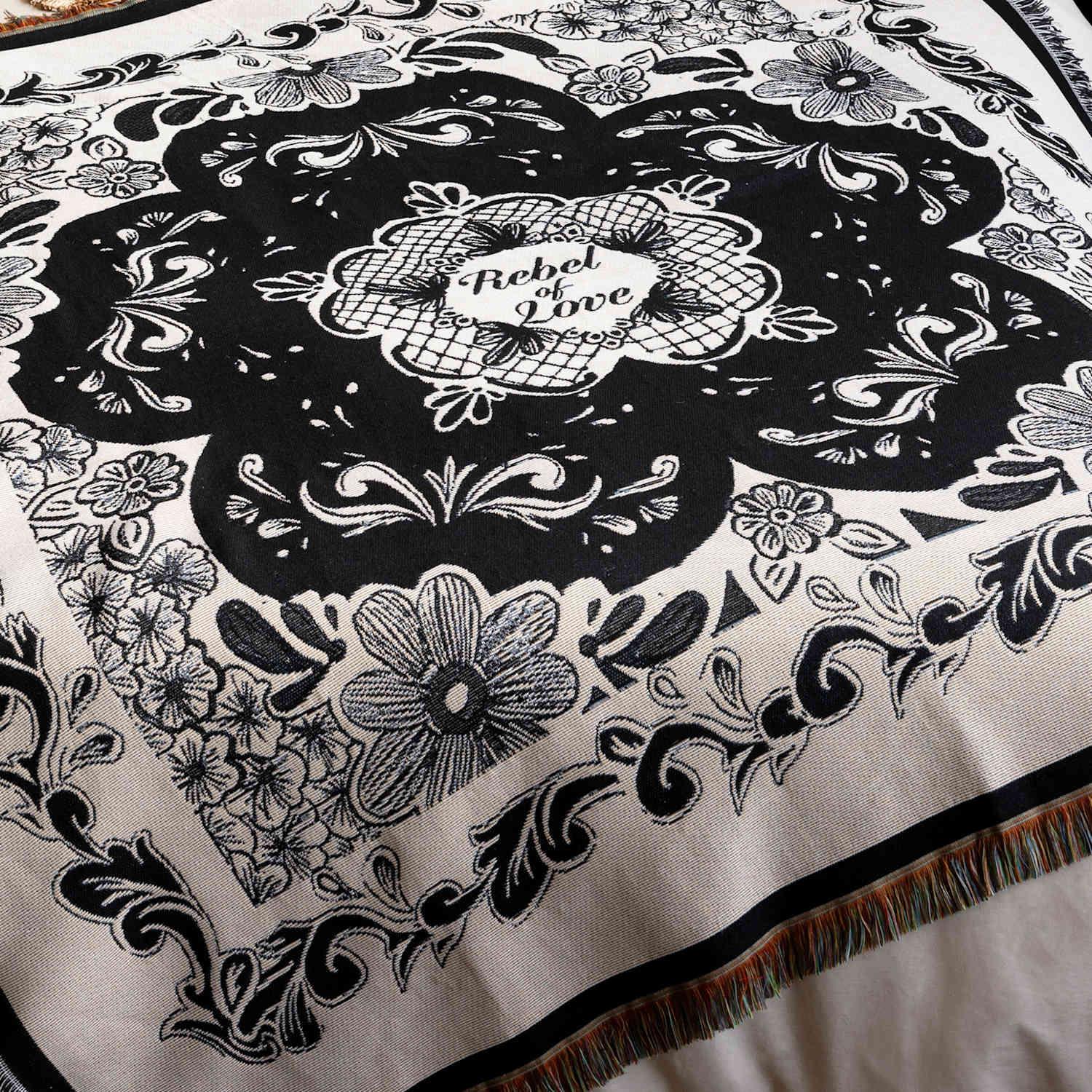 Rockett St George Patterned Throw - Medium - Single - Black Mix - Available at M&S