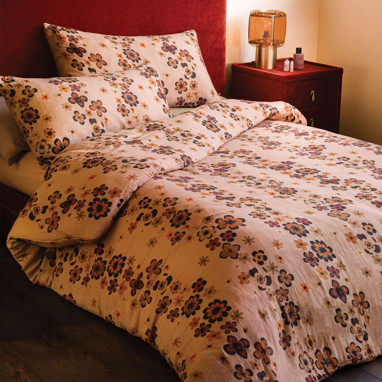 Rockett St George Pure Cotton 180 Thread Count Patterned Duvet Cover - Single (3 ft) - Cream Mix - Available at M&S