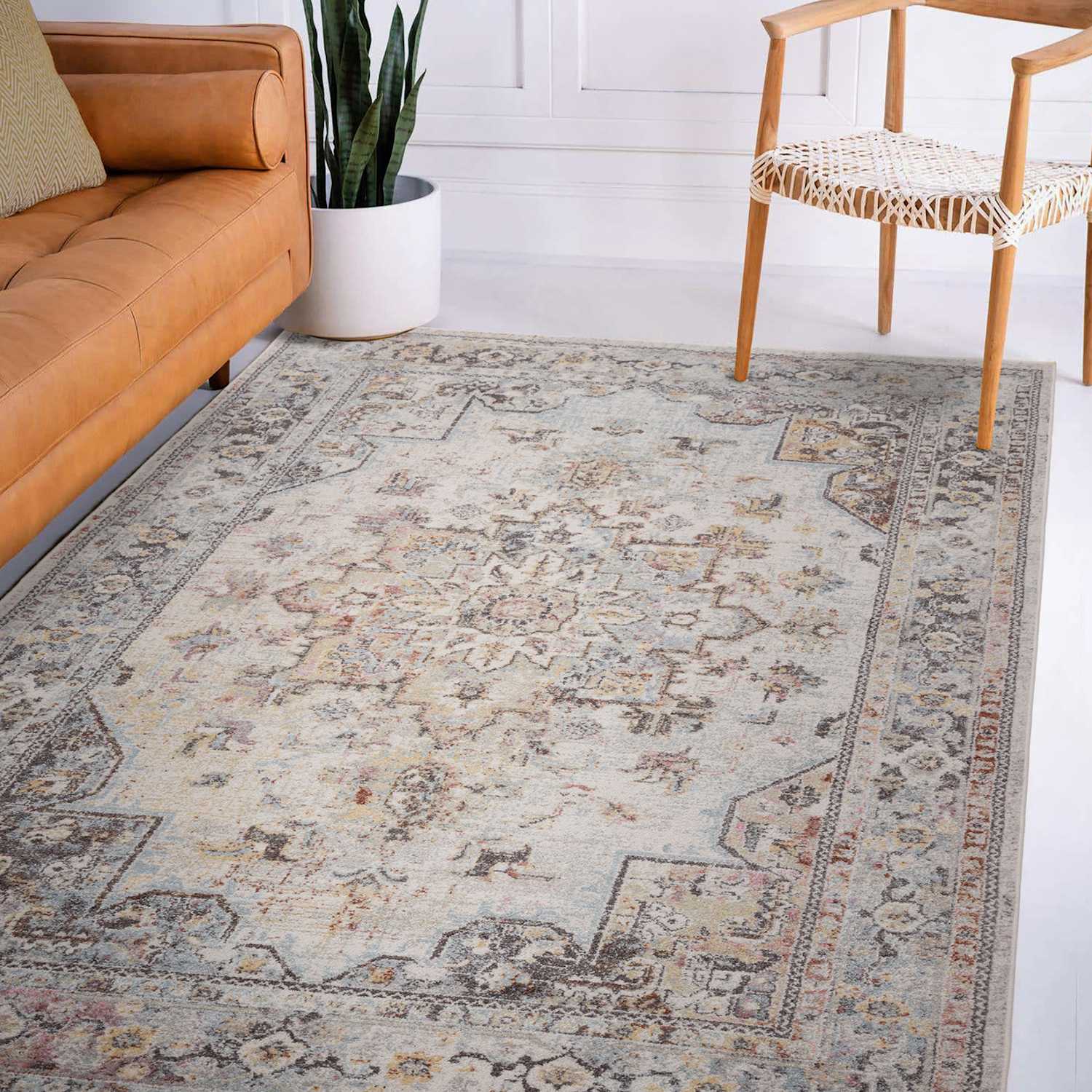 Asiatic Flores Ester Persian Rug - Large - Multi - Available at M&S