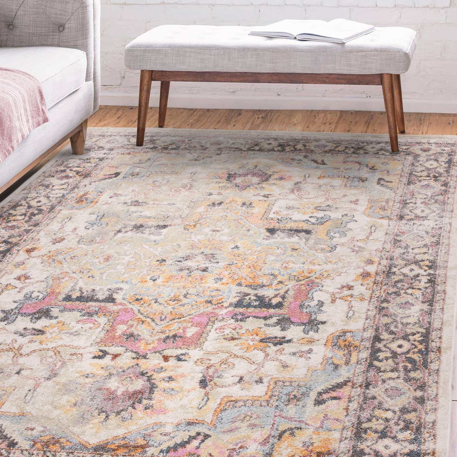 Asiatic Flores Kira Rug - Medium - Multi - Available at M&S