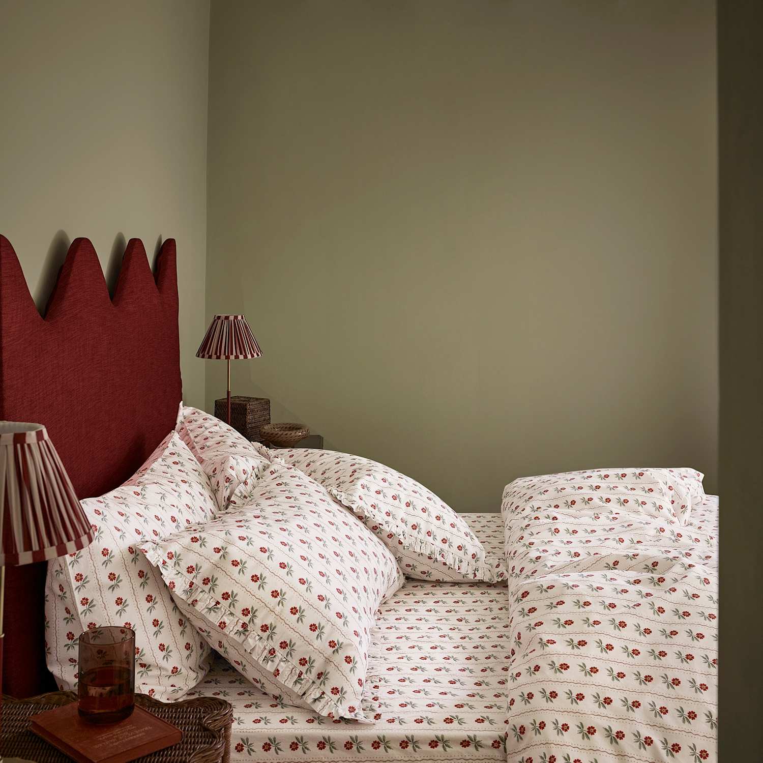 Piglet In Bed Pure Cotton Woodland Stripe Duvet Cover - King Size (5 ft) - White Mix - Available at M&S