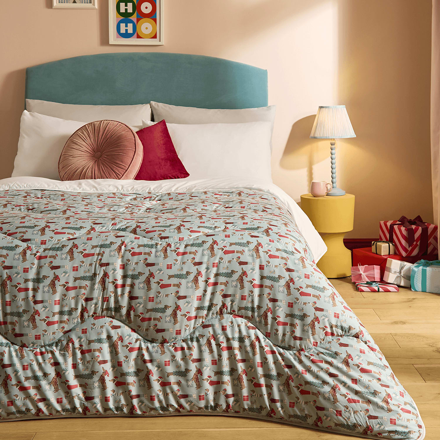 Nightlark Dogs 10.5 Tog Coverless Duvet & Pillowcase Set - Double (4 ft 6) - Grey - Available at M&S