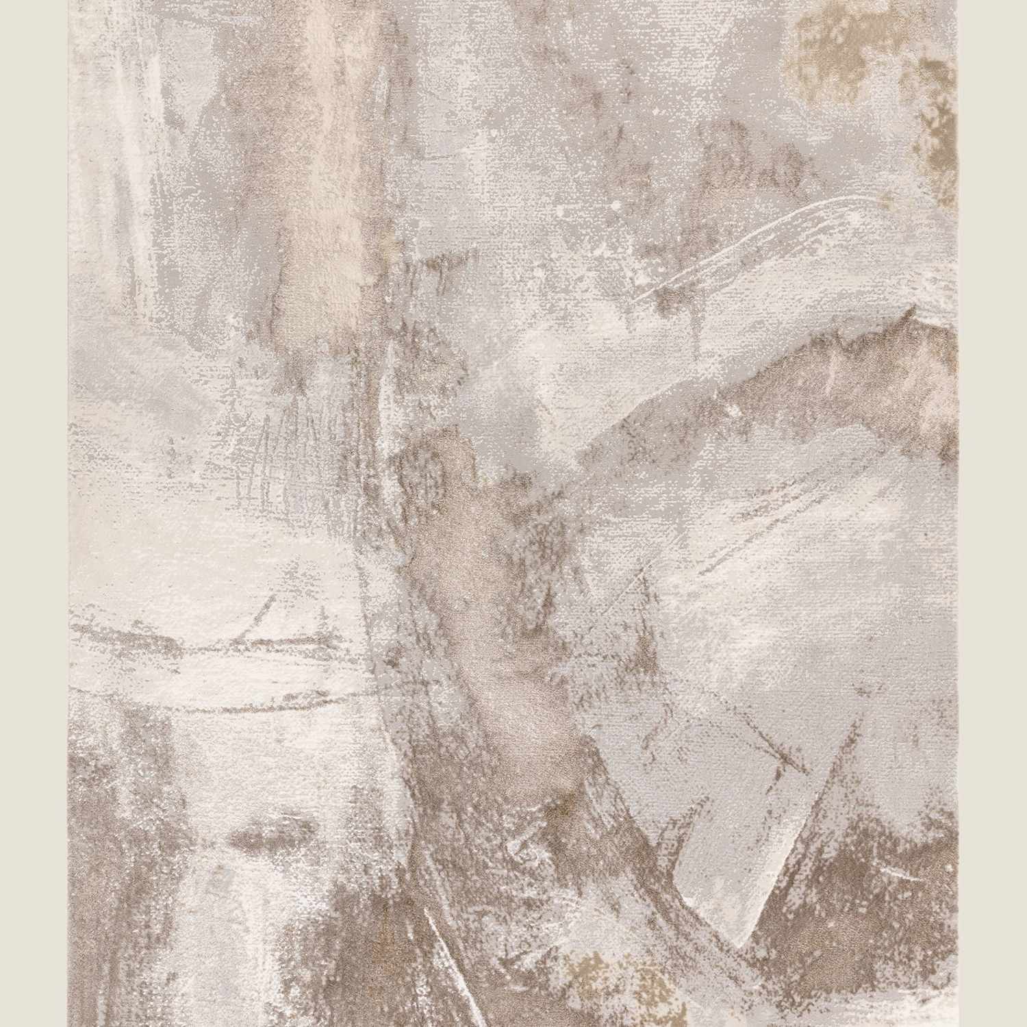 Asiatic Stellar ST02 Abstract Brushstroke Rug - Small - Beige - Available at M&S