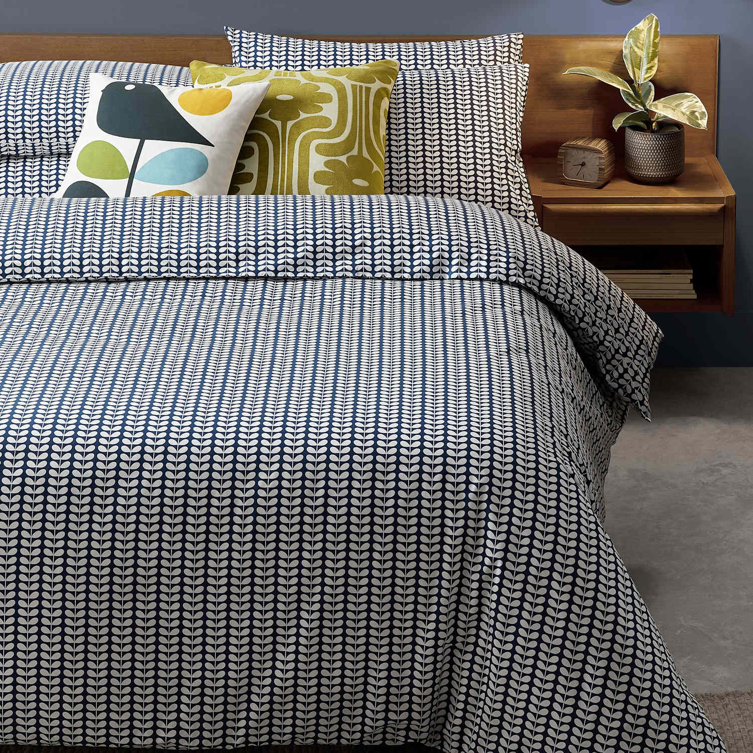 Orla Kiely 2 Pack Pure Cotton Floral Pillowcases - Blue Mix - Available at M&S