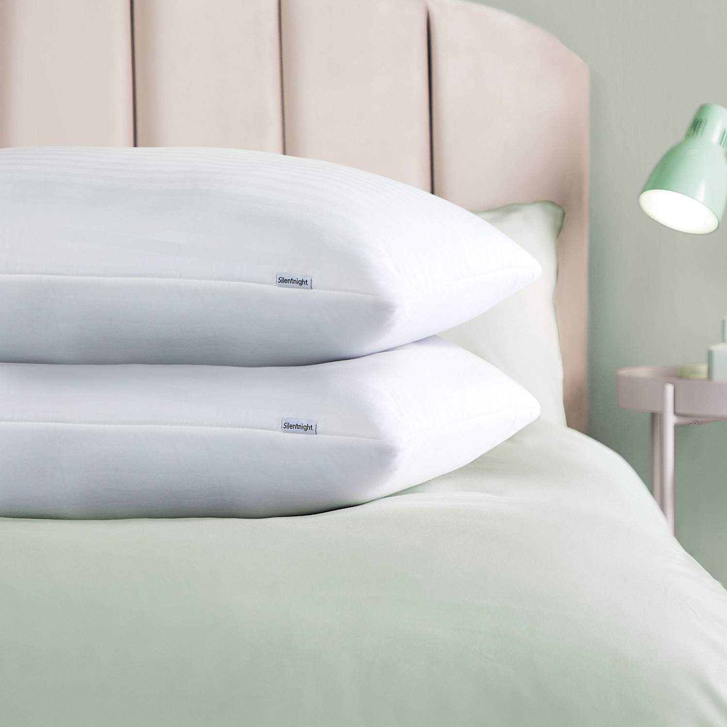 Silentnight 2 Pack Anti-Allergy Memory Foam Shell Pillows - White - Available at M&S