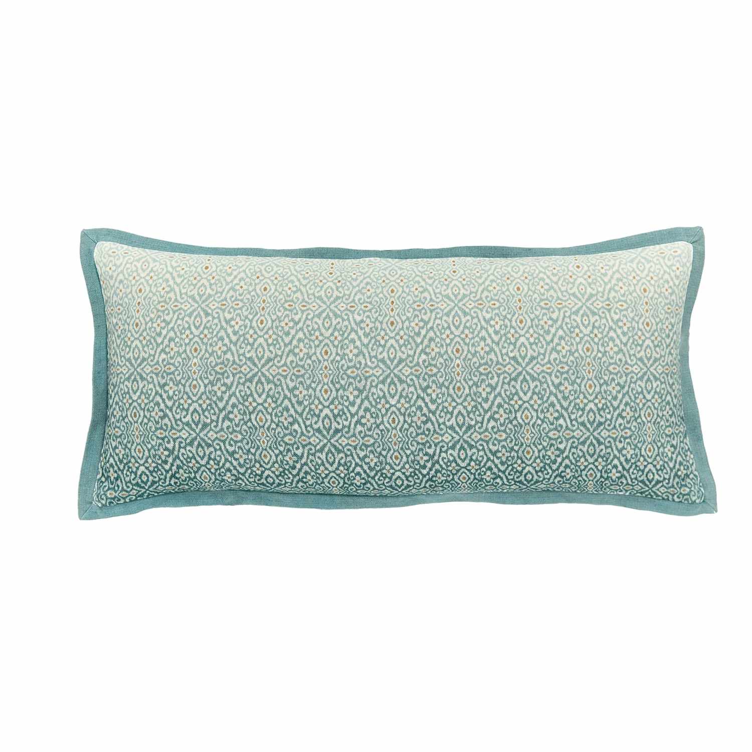 Bedeck Of Belfast Addison Geometric Rectangle Cushion - Teal Mix - Available at M&S