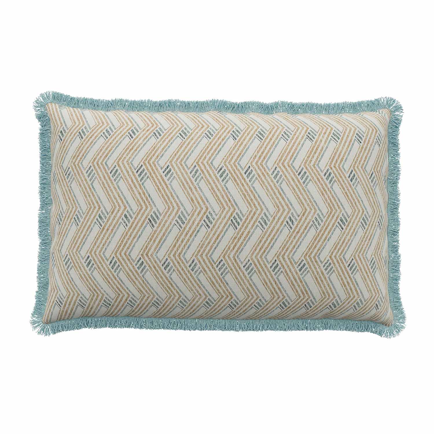 Bedeck Of Belfast Sybil Herringbone Square Cushion - Duck Egg - Available at M&S