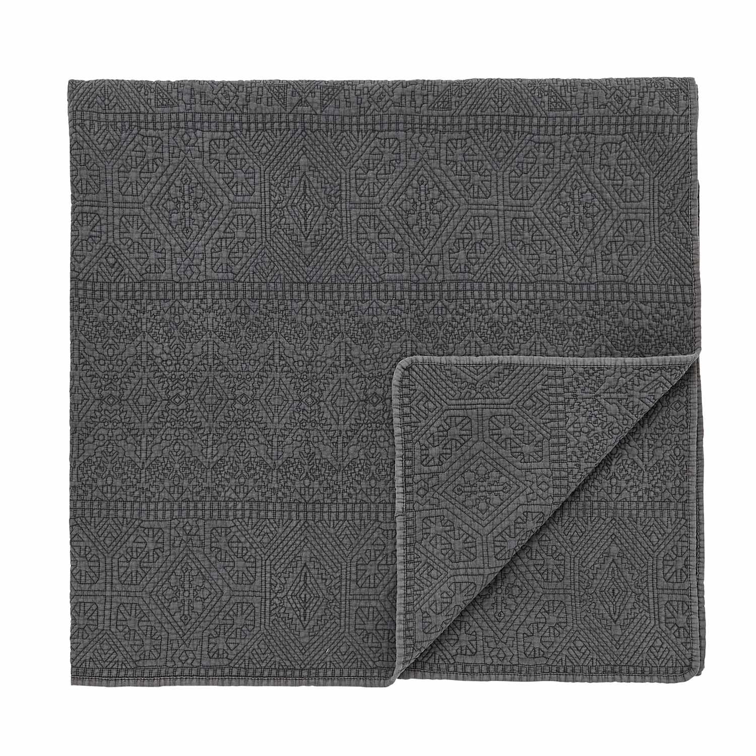 Bedeck Of Belfast Pure Cotton Florence Quilted Throw - Extra Large - Grey - Available at M&S