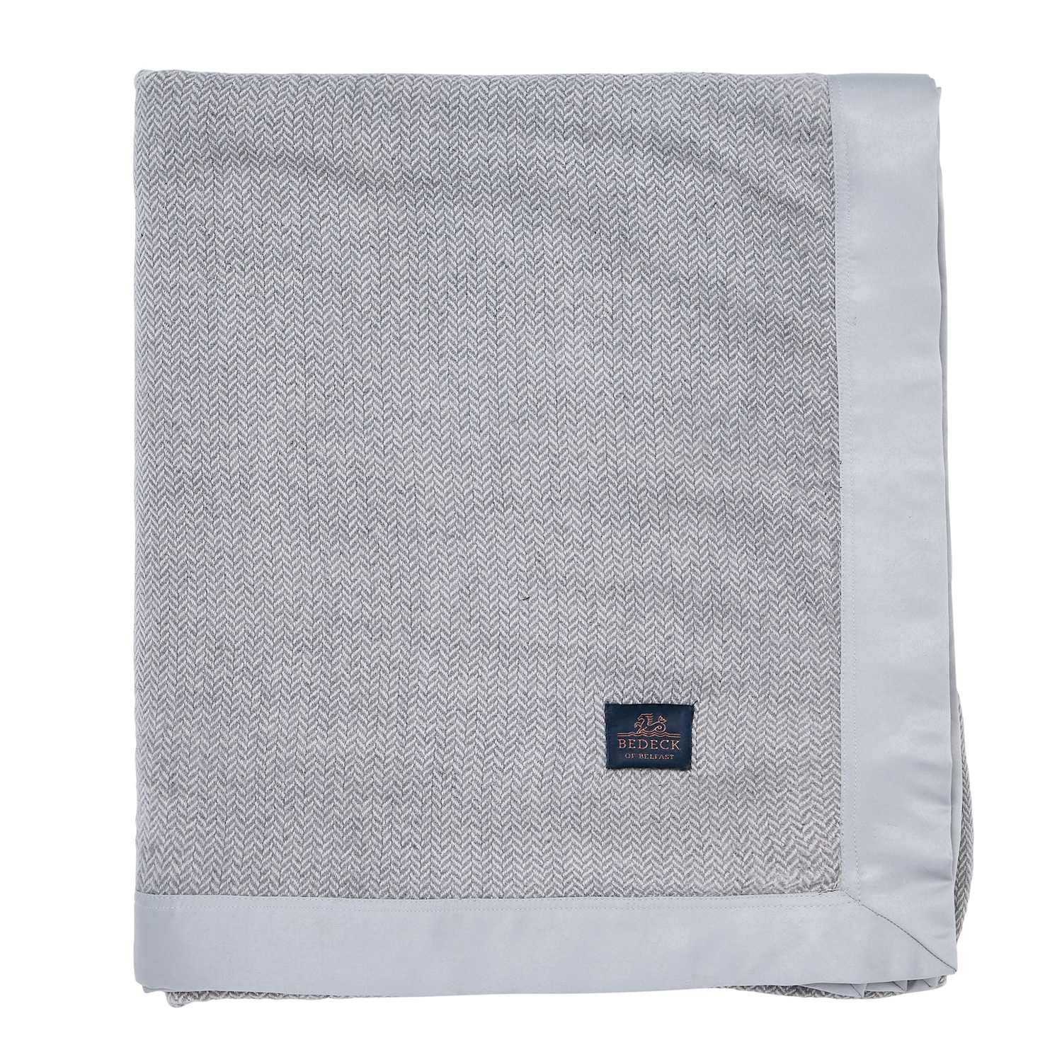 Bedeck Of Belfast Pure Wool Ellis Throw - Extra Large - Silver Mix - Available at M&S