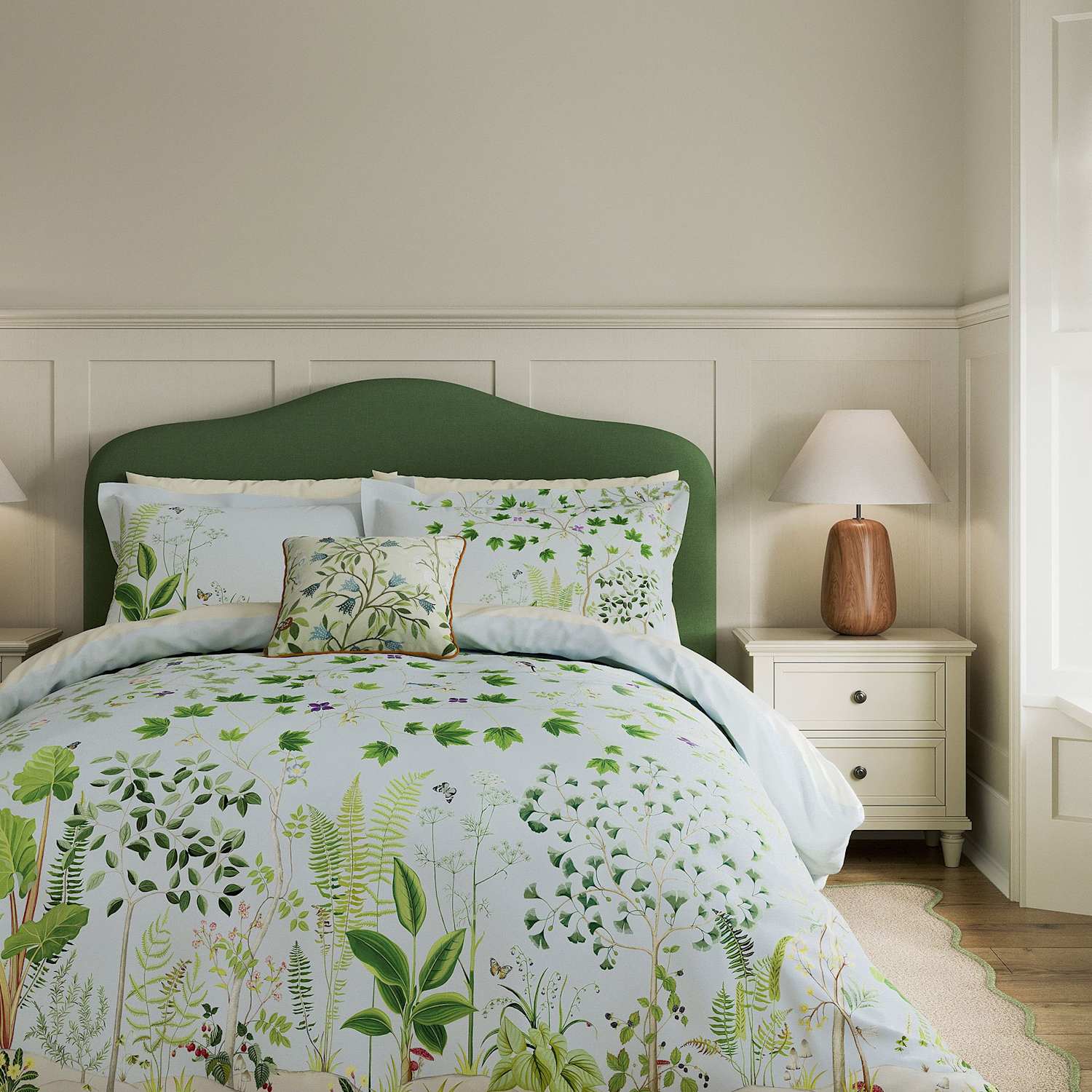 Sanderson Sycamore & Oak Bedding Set - Double (4 ft 6) - Blue Mix - Available at M&S