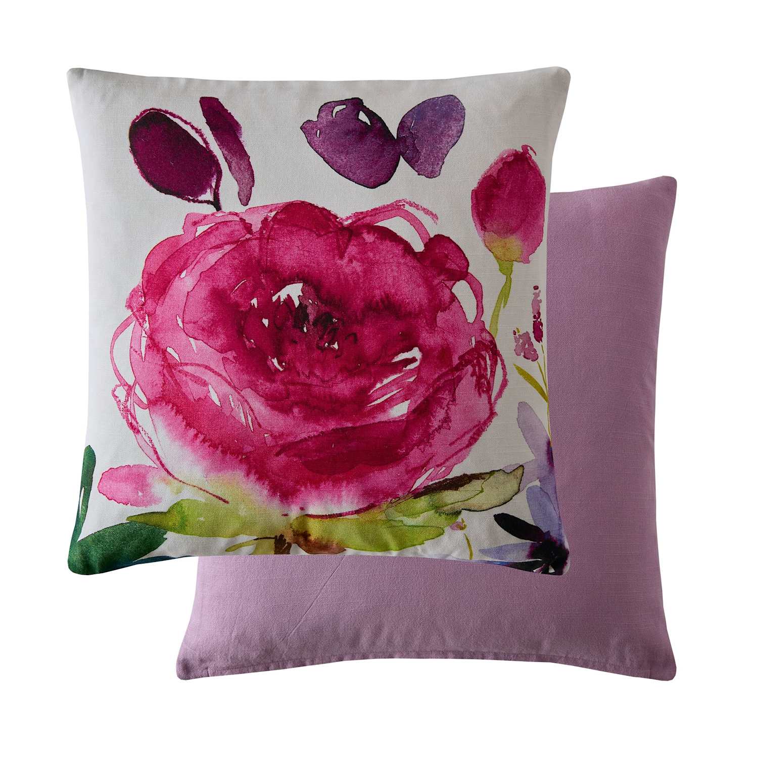 Bluebellgray Pure Cotton Floral Cushion - Pink Mix - Available at M&S