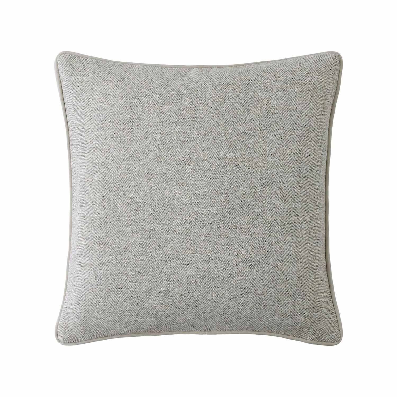 Laura Ashley Milbourne Herringbone Piped Cushion - Natural - Available at M&S