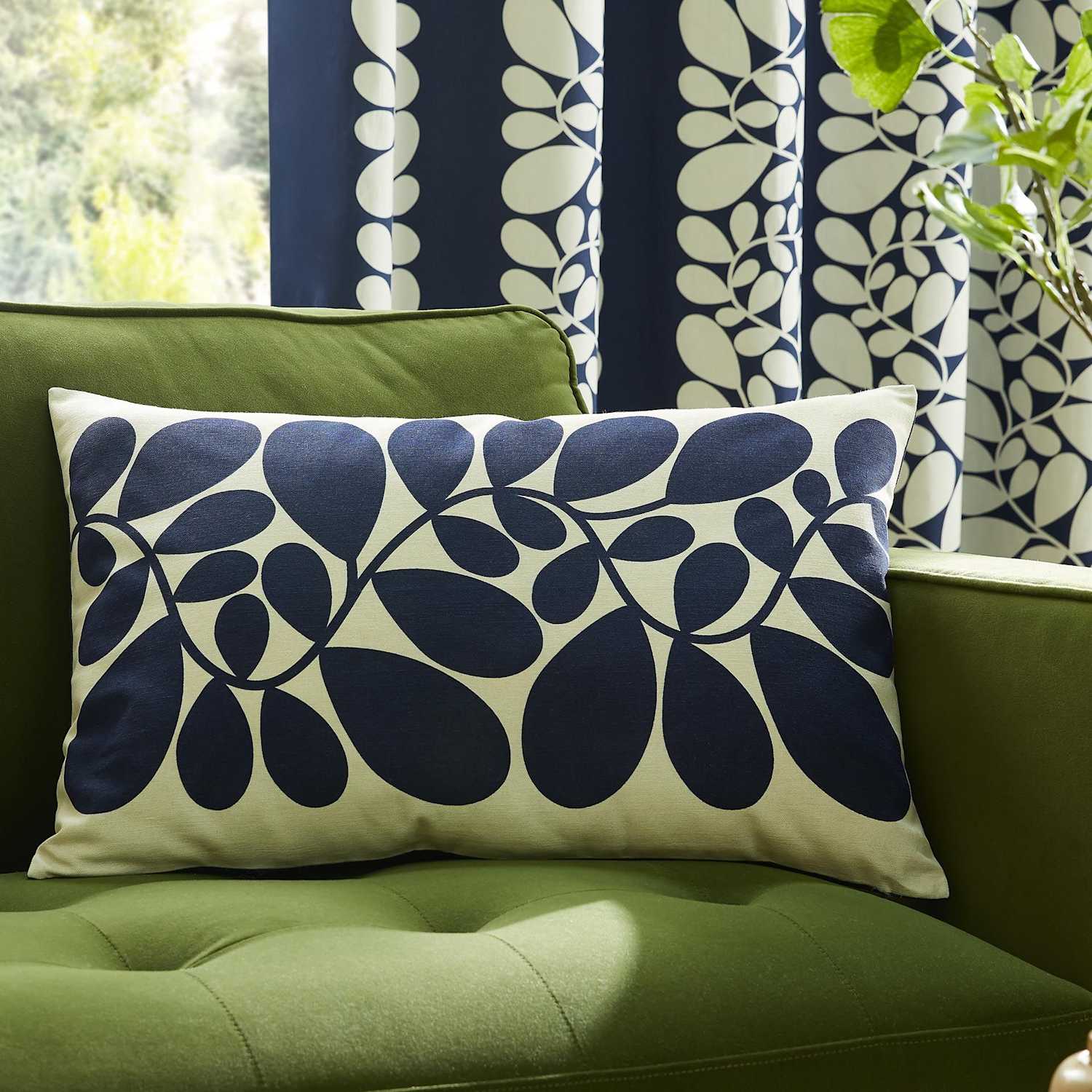 Orla Kiely Pure Cotton Scatter Cushion - Blue Mix - Available at M&S