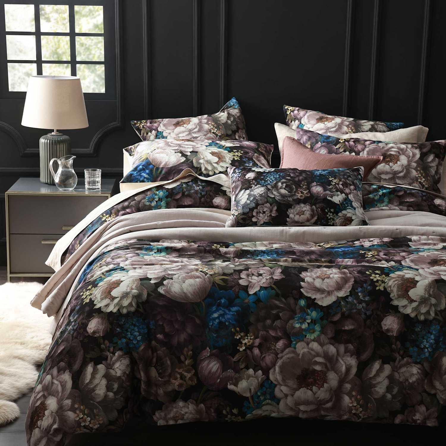 Mm Linen Pure Cotton Adelle Bedding Set - King Size (5 ft) - Multi - Available at M&S