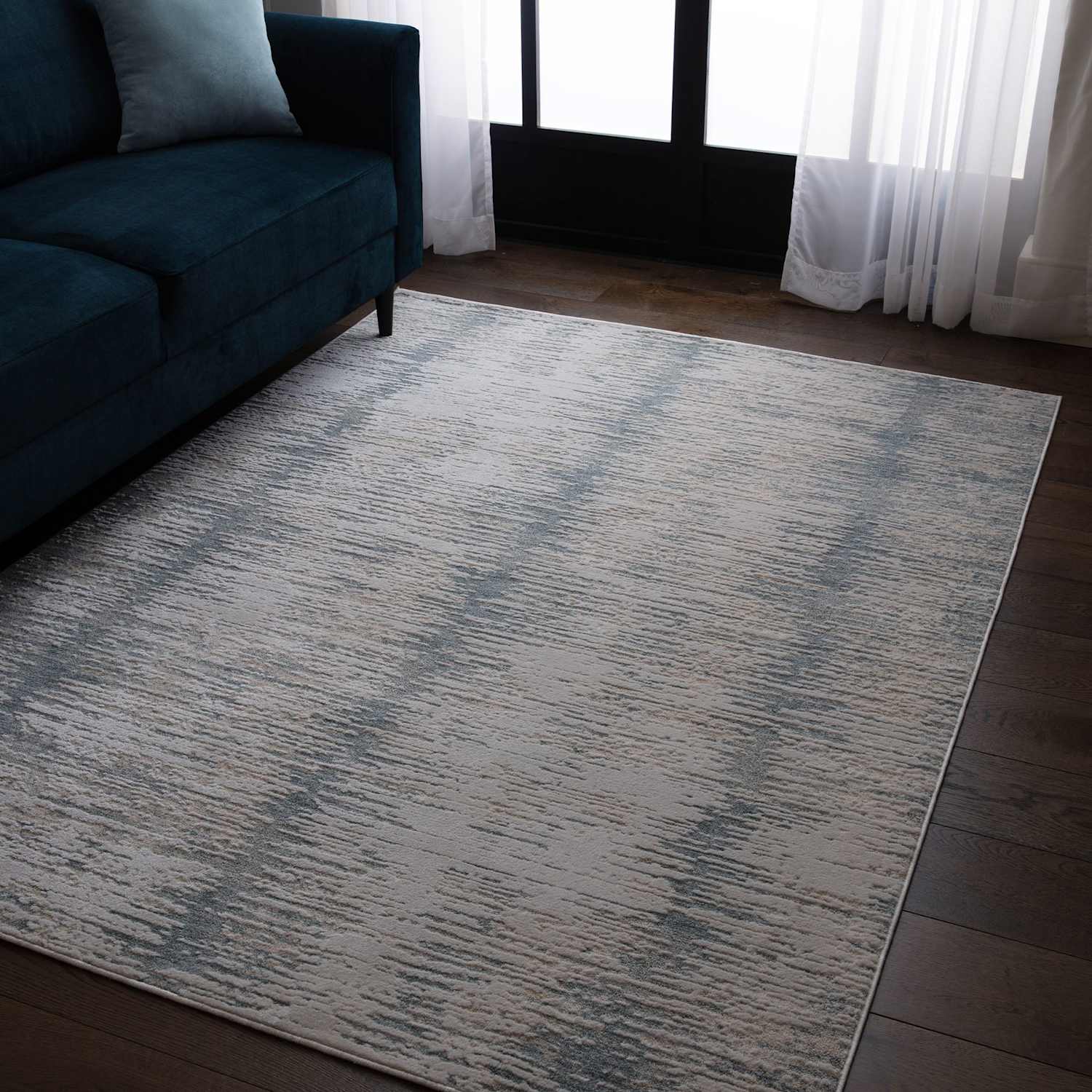 Asiatic Anders AN15 Rug - Medium - Blue Mix - Available at M&S