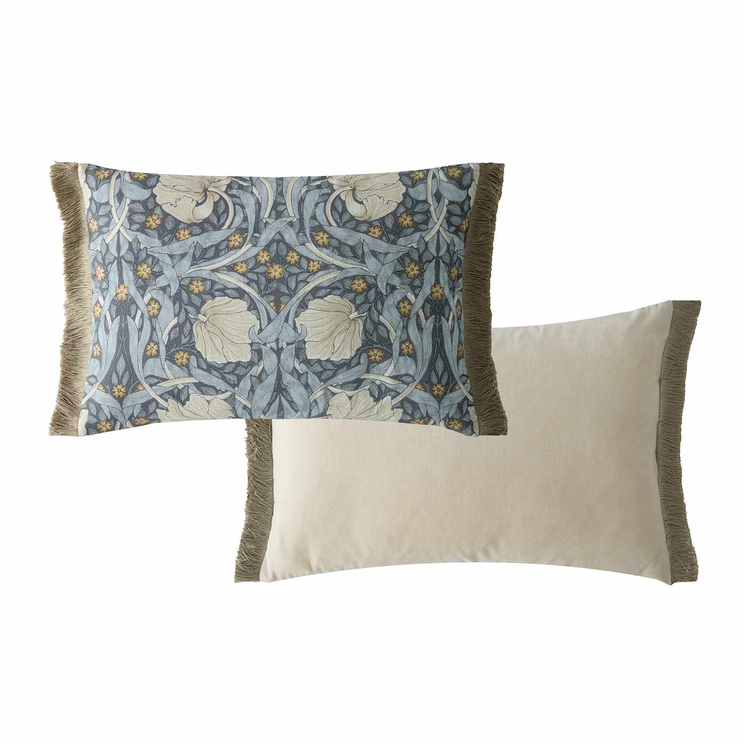 William Morris At Home Pure Cotton Pimpernel Cushion - Blue Mix - Available at M&S