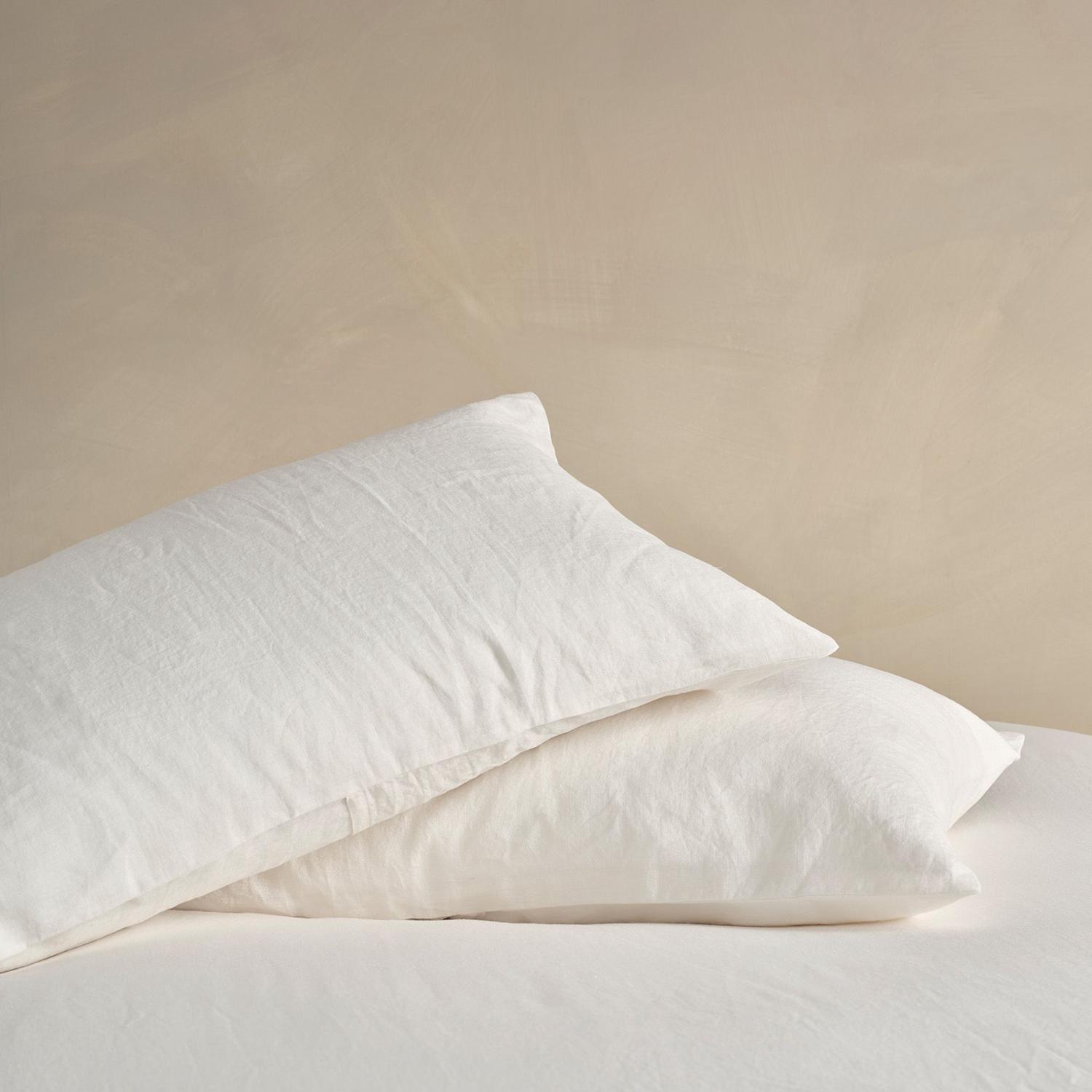 Bedfolk Pure Linen Washed Flat Sheet - Double (4 ft 6) - Soft White - Available at M&S