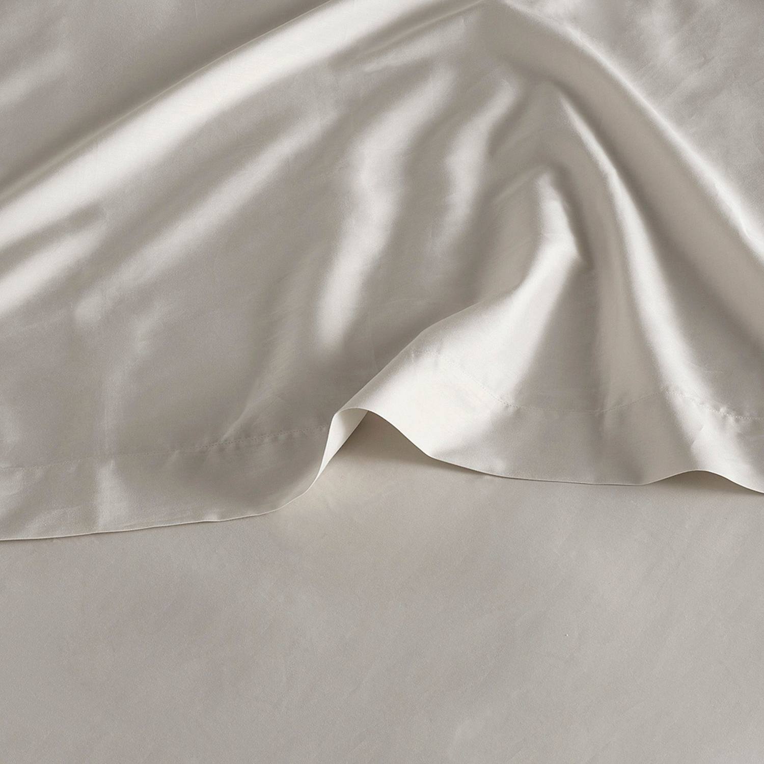 Bedfolk Pure Cotton 300 Thread Count Flat Sheet - Double (4 ft 6) - Beige - Available at M&S