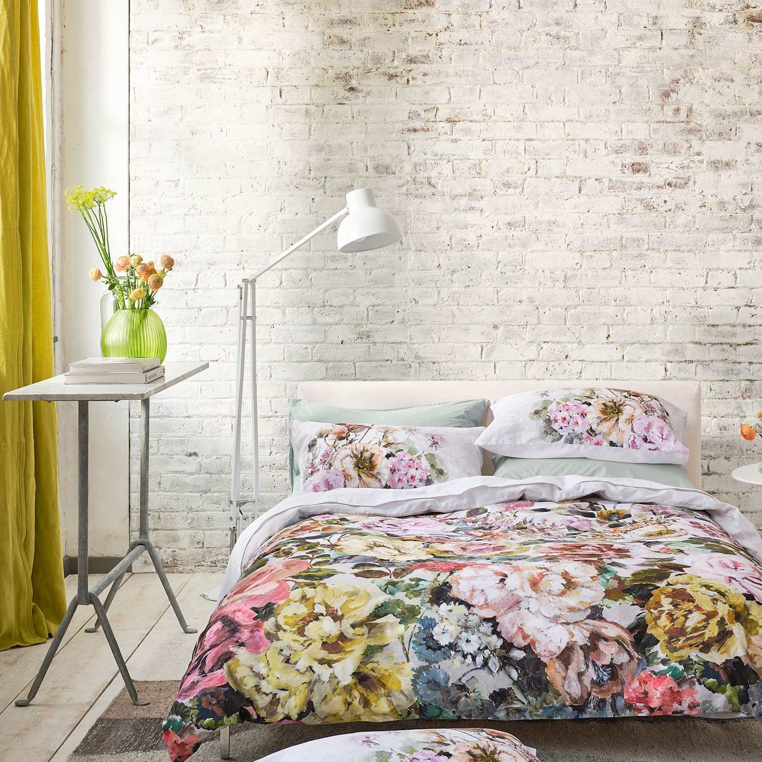 Designers Guild Pure Cotton Grandiflora Bedding Set - Single (3 ft) - Light Pink Mix - Available at M&S
