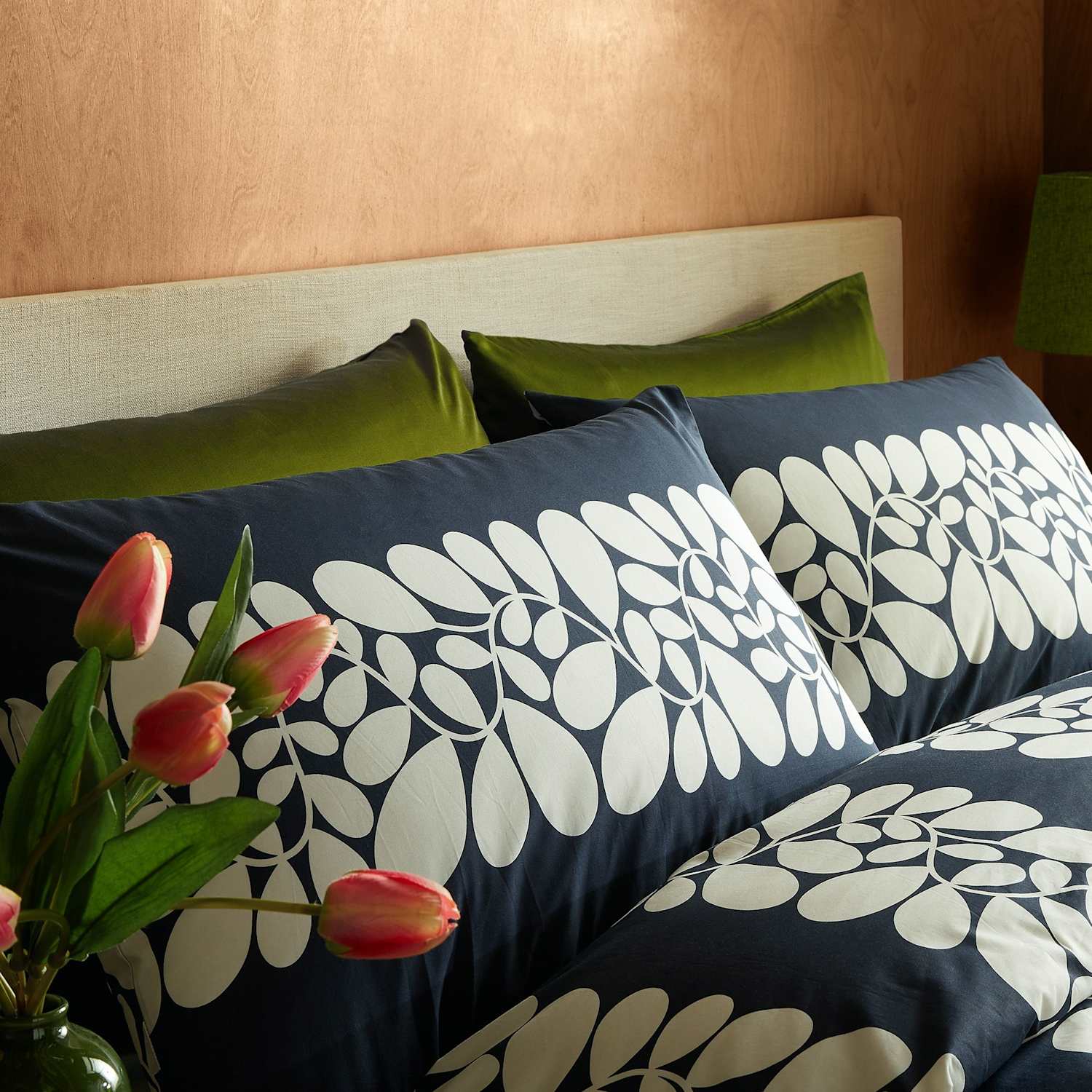 Orla Kiely 2 Pack Pure Cotton Sycamore Stripe Pillowcases - Blue Mix - Available at M&S