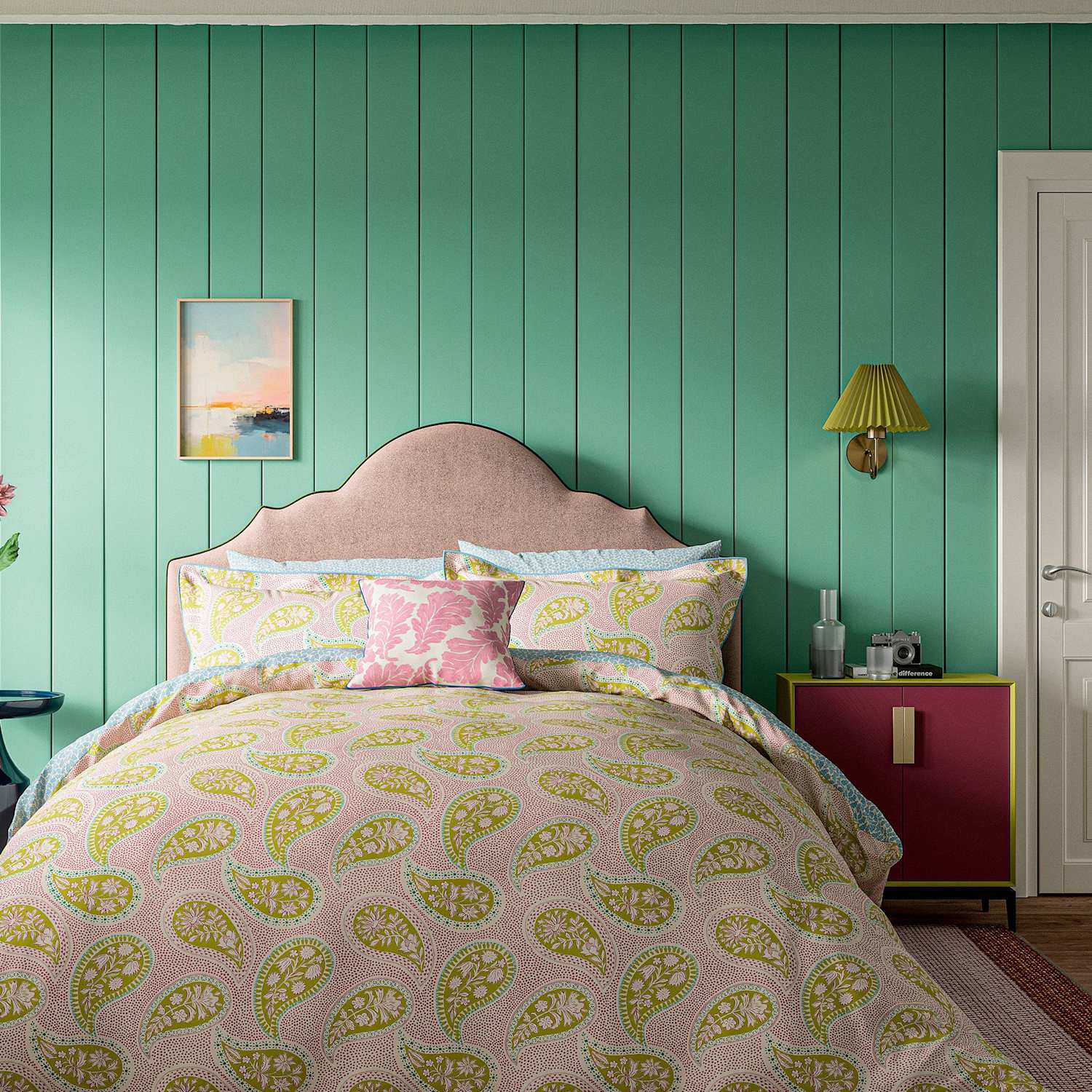 Land & Shore Pure Cotton Melody Bedding Set - Single (3 ft) - Pink Mix - Available at M&S