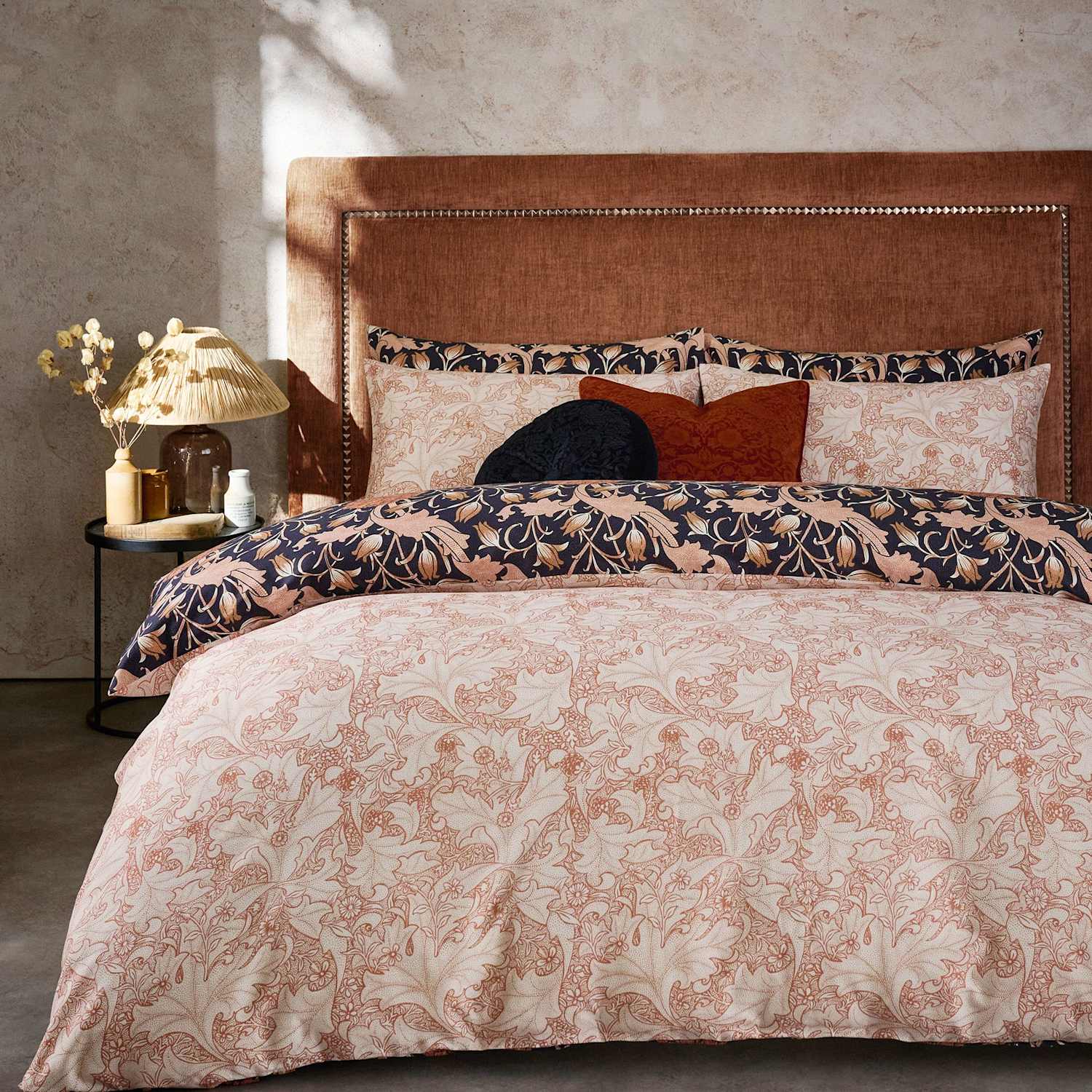 William Morris At Home Set of 2 Pure Cotton Wild Tulip Pillowcases - Copper - Available at M&S