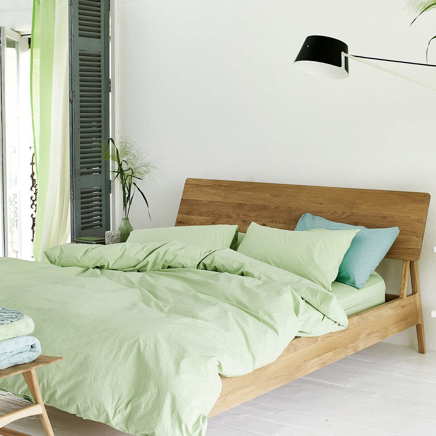 Designers Guild Pure Cotton Loweswater Bedding Set - Single (3 ft) - Green - Available at M&S