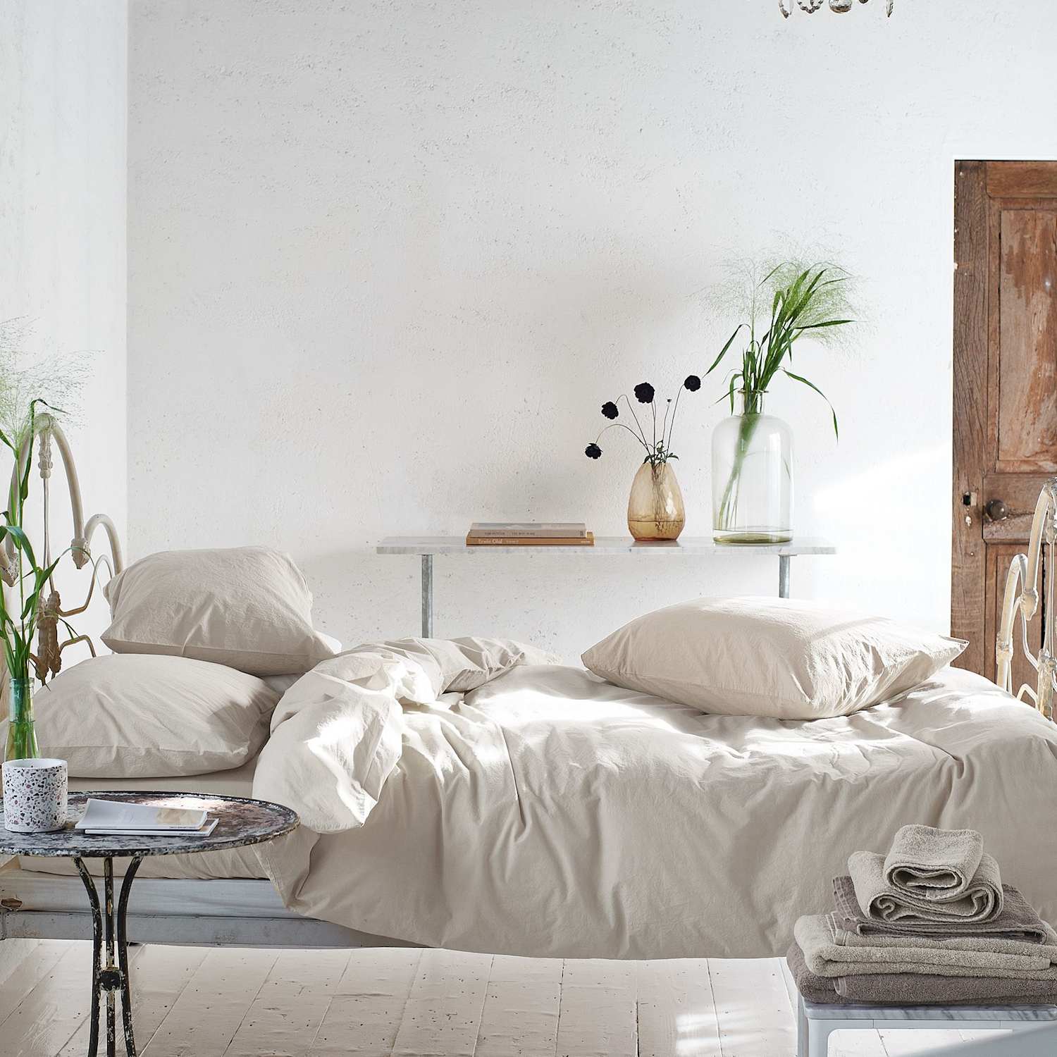 Designers Guild Pure Cotton Loweswater Bedding Set - Double (4 ft 6) - Natural - Available at M&S