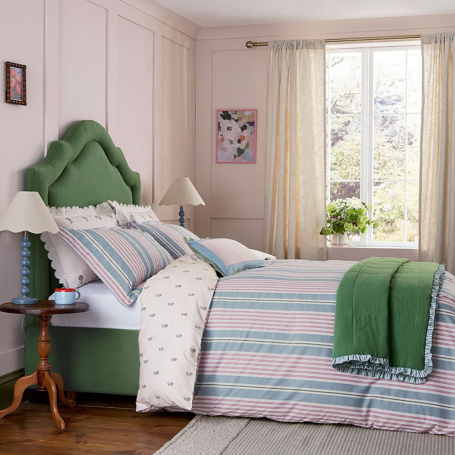 Joules Pure Cotton Come Rain Or Shine Bedding Set - King Size (5 ft) - Multi - Available at M&S