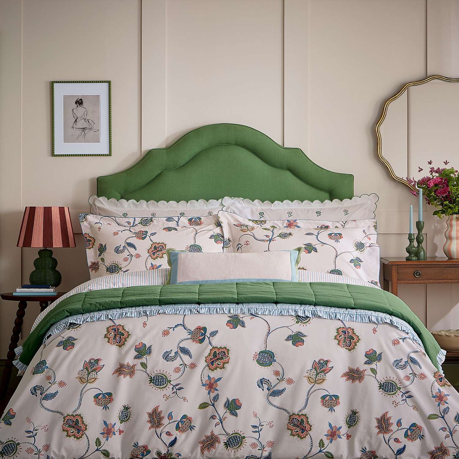 Joules Pure Cotton Tree of Life Bedding Set - Double (4 ft 6) - Multi - Available at M&S