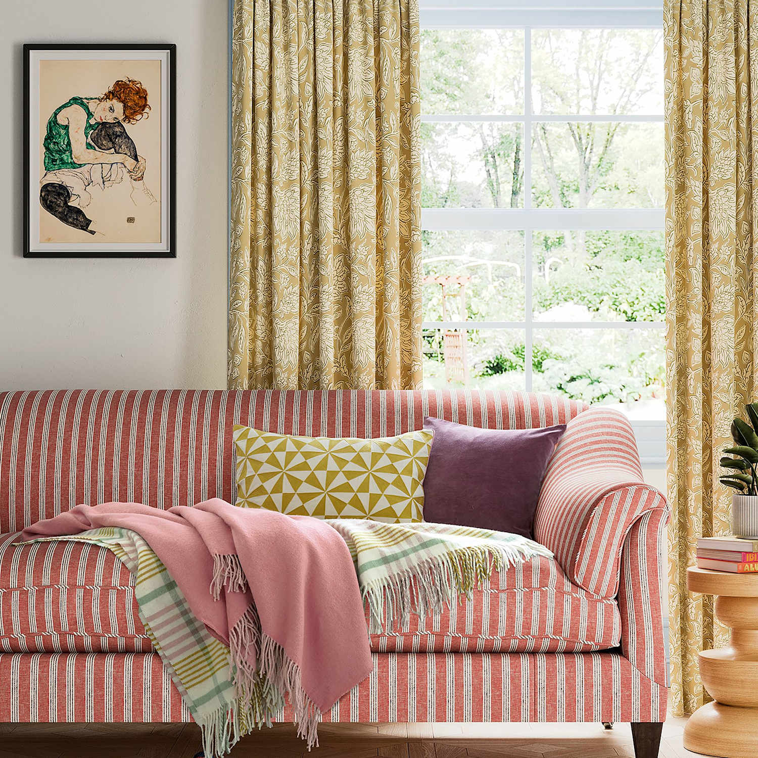Land & Shore Wool Blend Checked Throw - Extra Large - Multi - Available at M&S