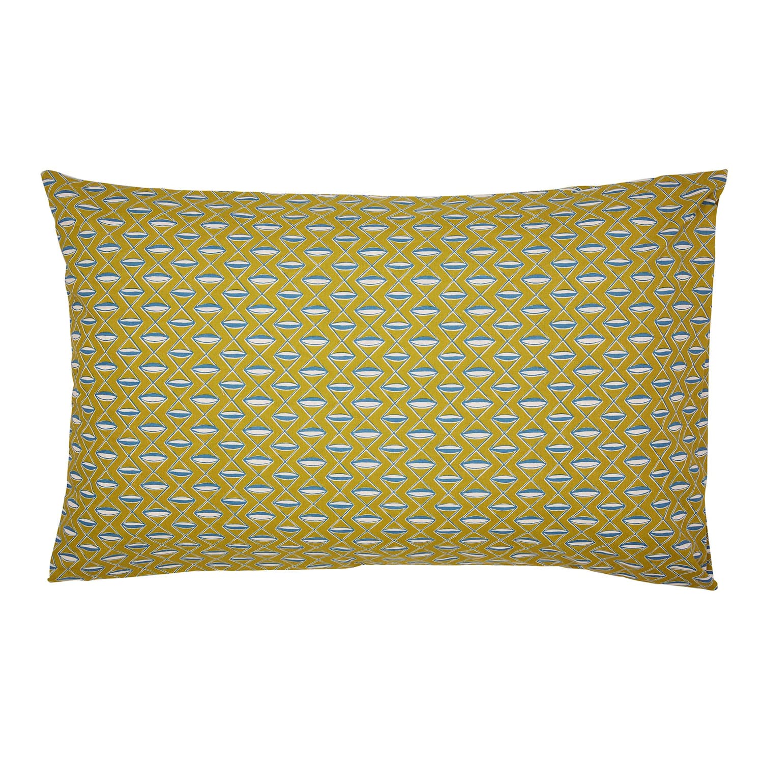 Land & Shore 2 Pack Pure Cotton Raven Stripe Pillowcases - Yellow Mix - Available at M&S