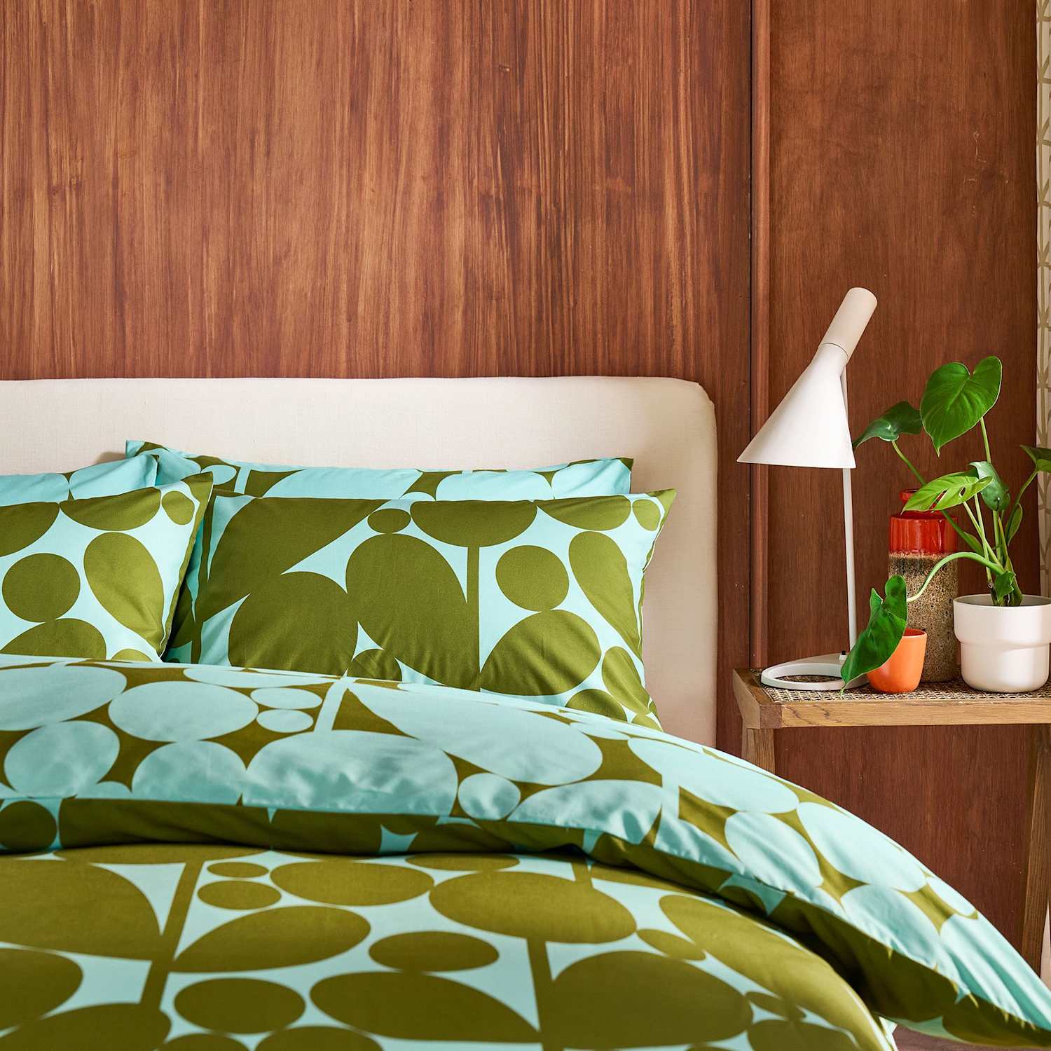 Orla Kiely Pure Cotton Floral Bedding Set - Single (3 ft) - Green Mix - Available at M&S