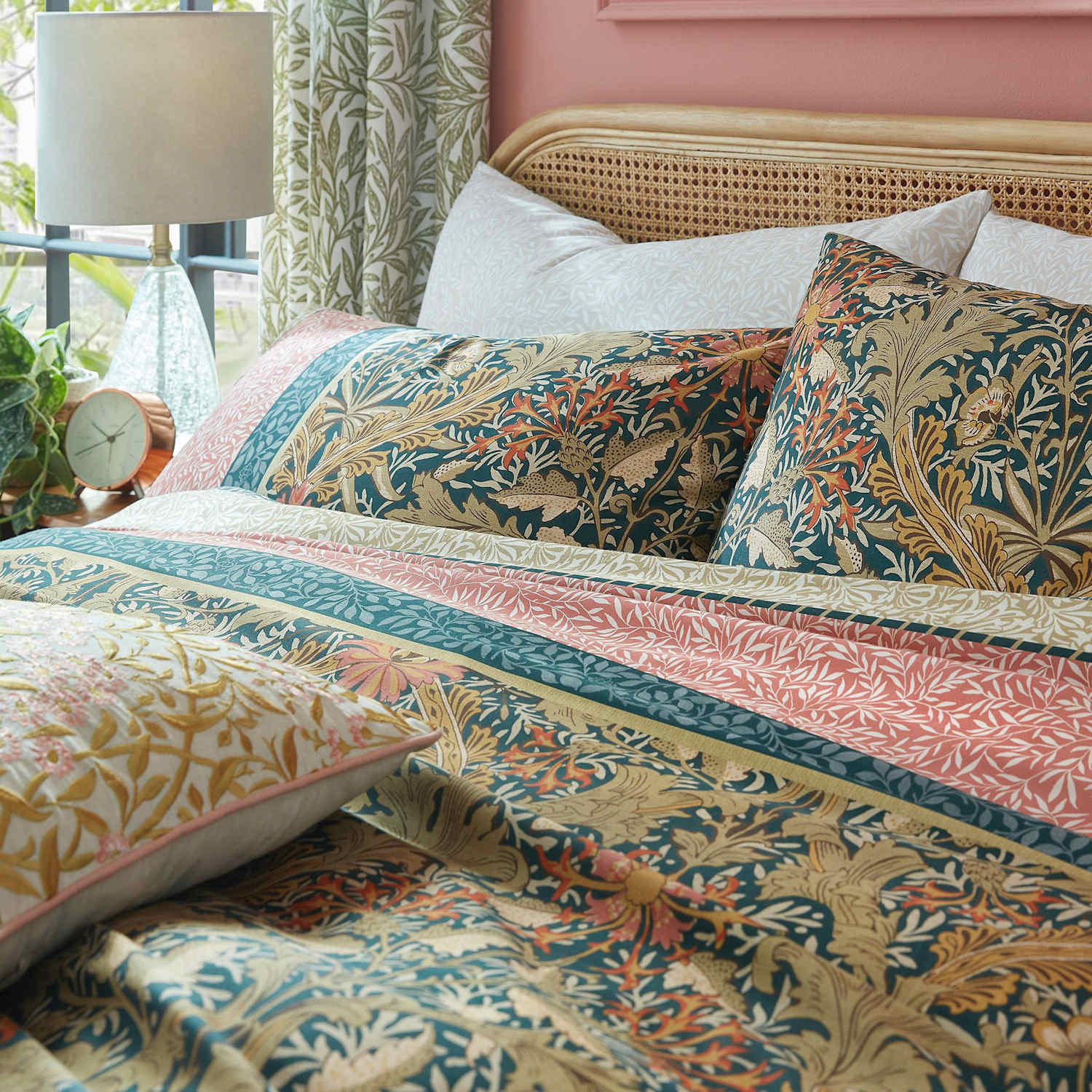 William Morris At Home 2 Pack Pure Cotton Sateen Oxford Pillowcases - Multi - Available at M&S