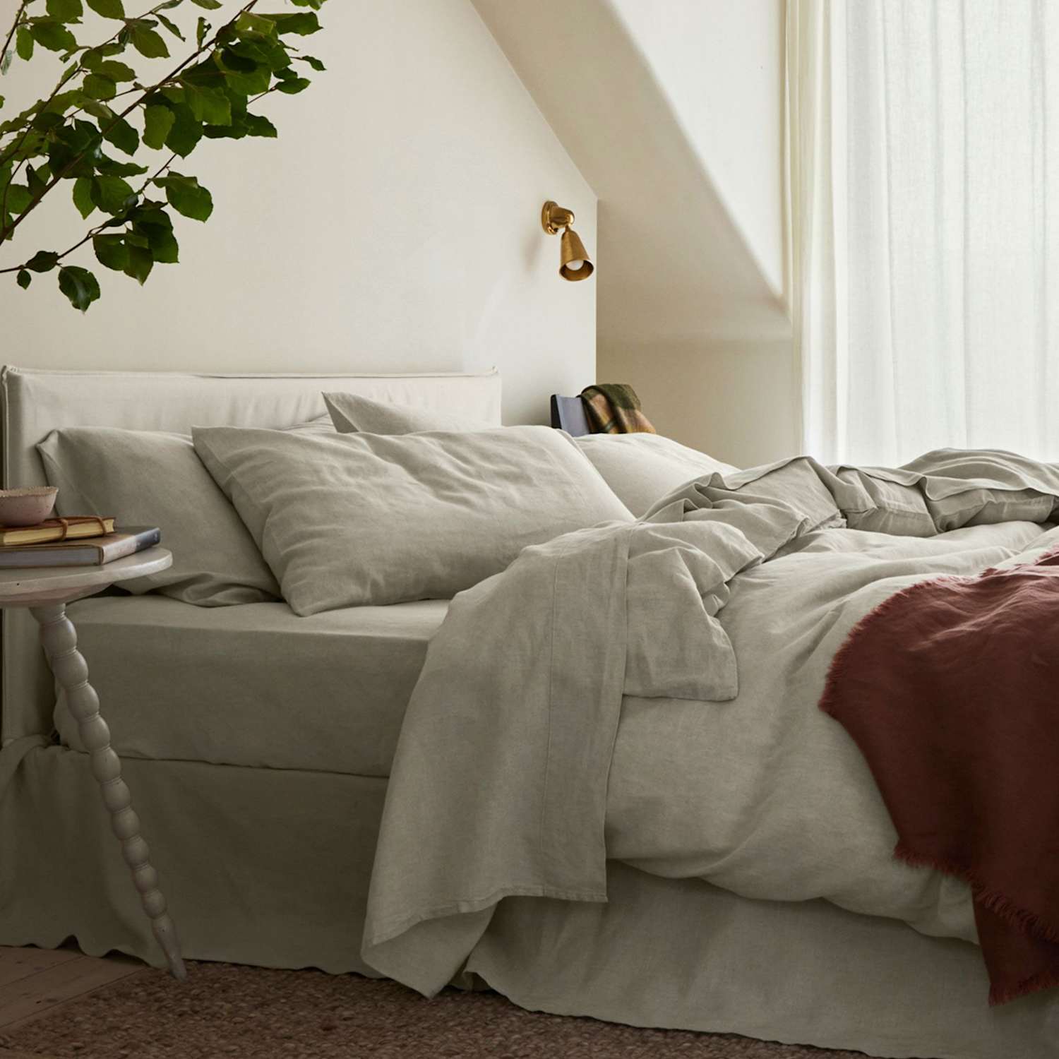 Piglet In Bed Linen Rich Duvet Cover - Super King Size (6 ft) - Oatmeal - Available at M&S