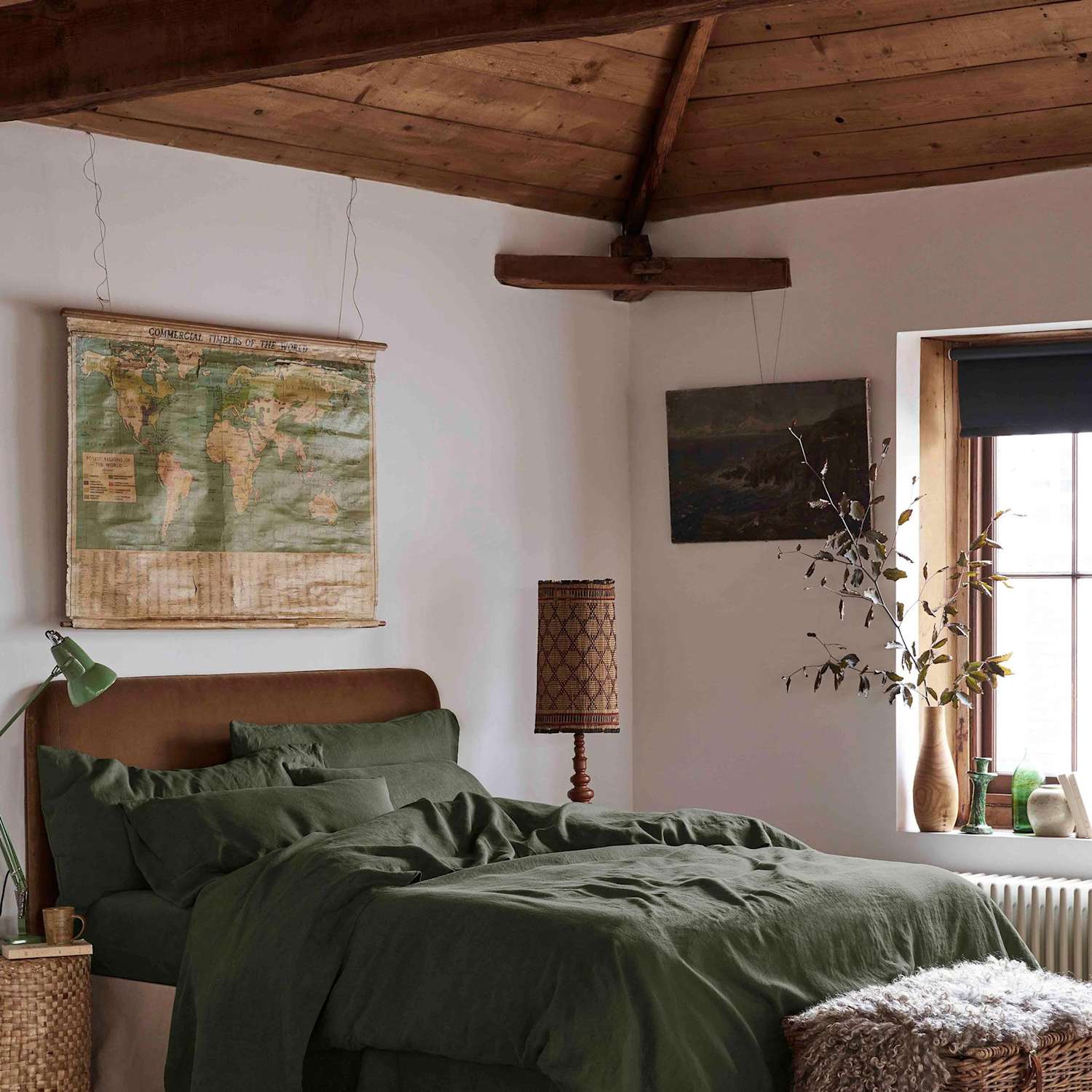 Piglet In Bed Pure Linen Duvet Cover - Single (3 ft) - Green - Available at M&S