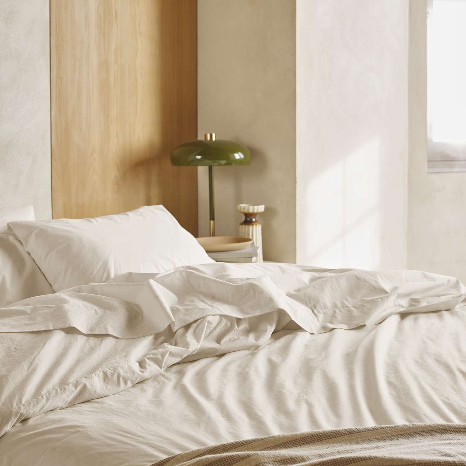Piglet In Bed Washed Cotton Percale Duvet Cover - Single (3 ft) - Cream - Available at M&S