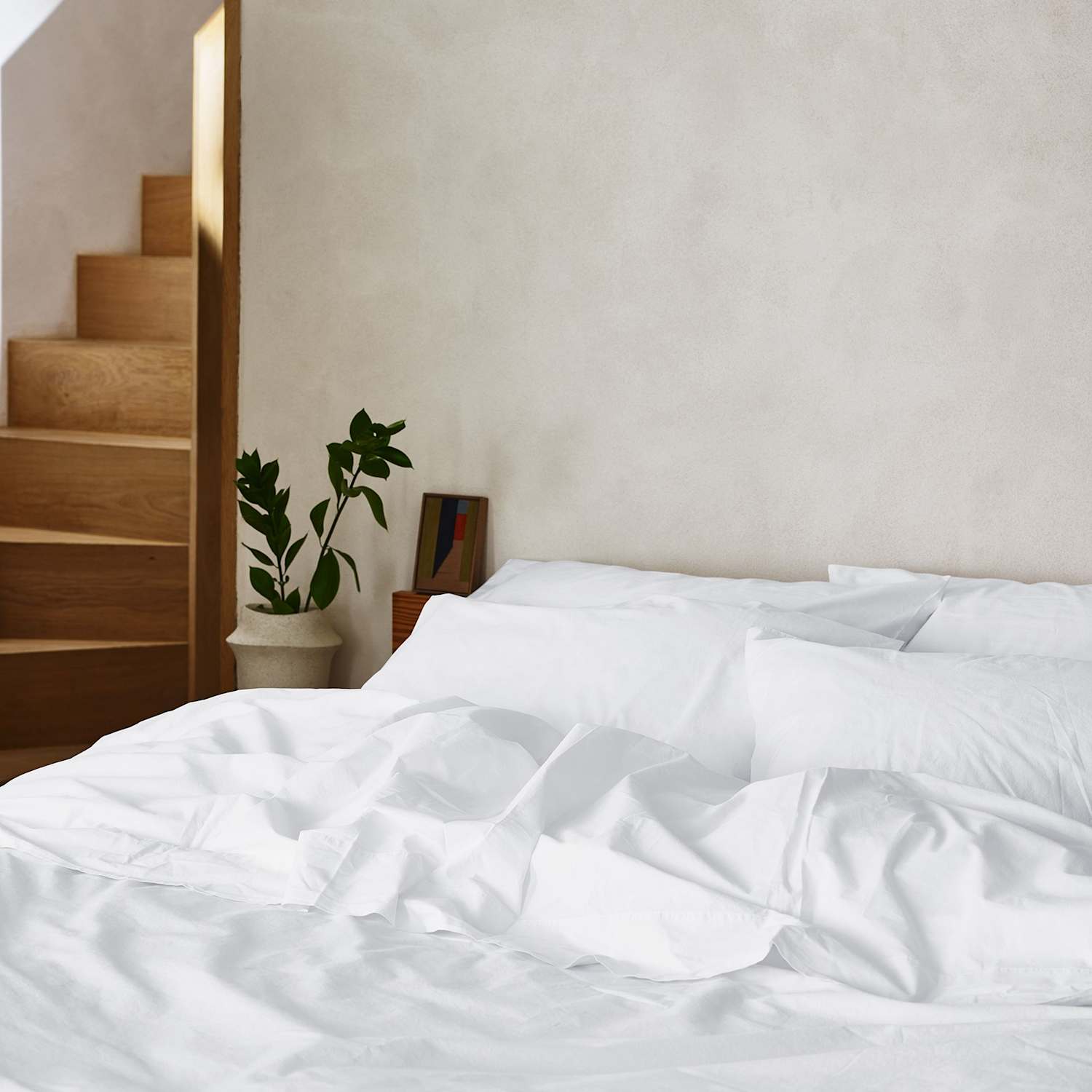 Piglet In Bed Washed Cotton Percale Duvet Cover - Single (3 ft) - White - Available at M&S