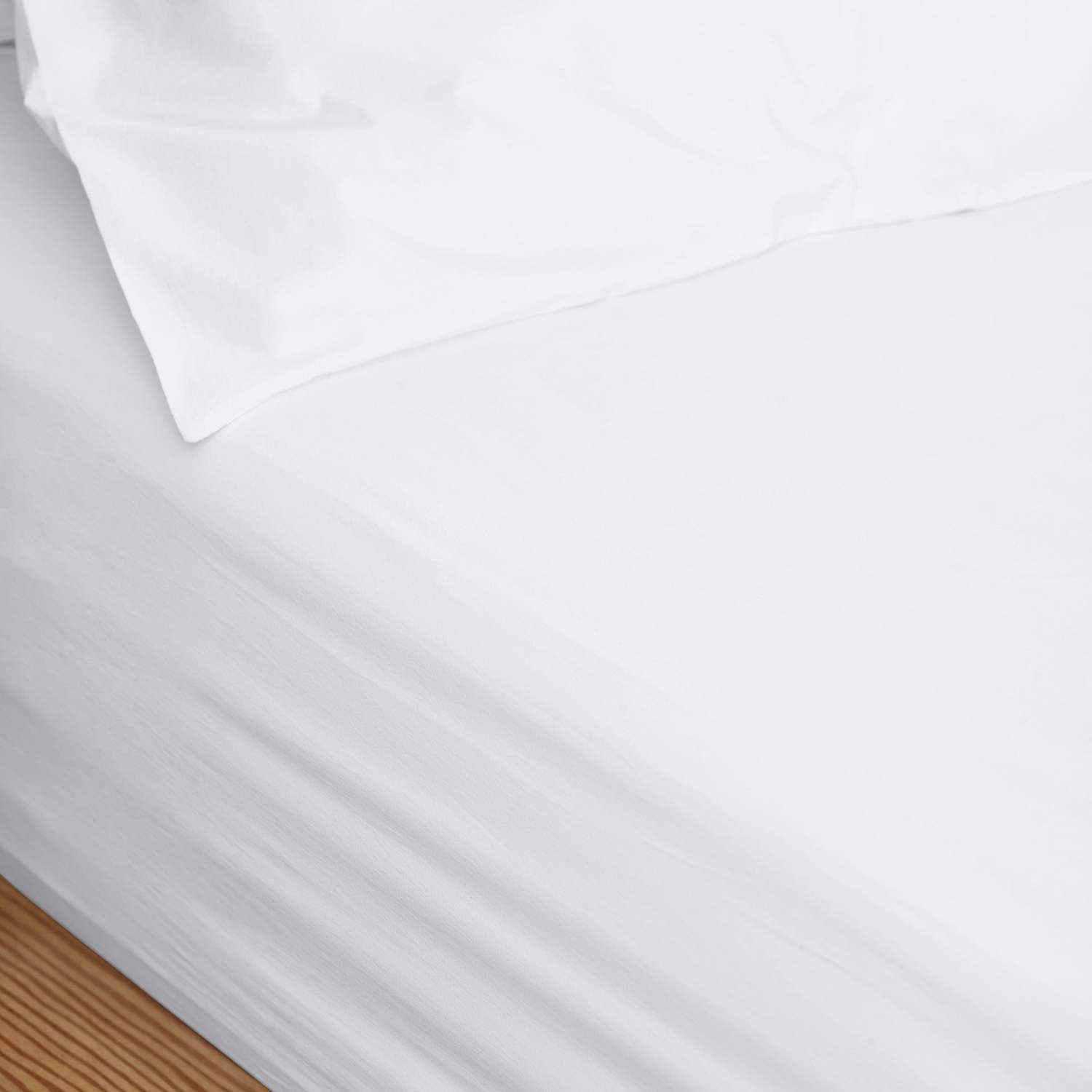 Piglet In Bed Washed Cotton Percale Fitted Sheet - Super King Size (6 ft) - White - Available at M&S