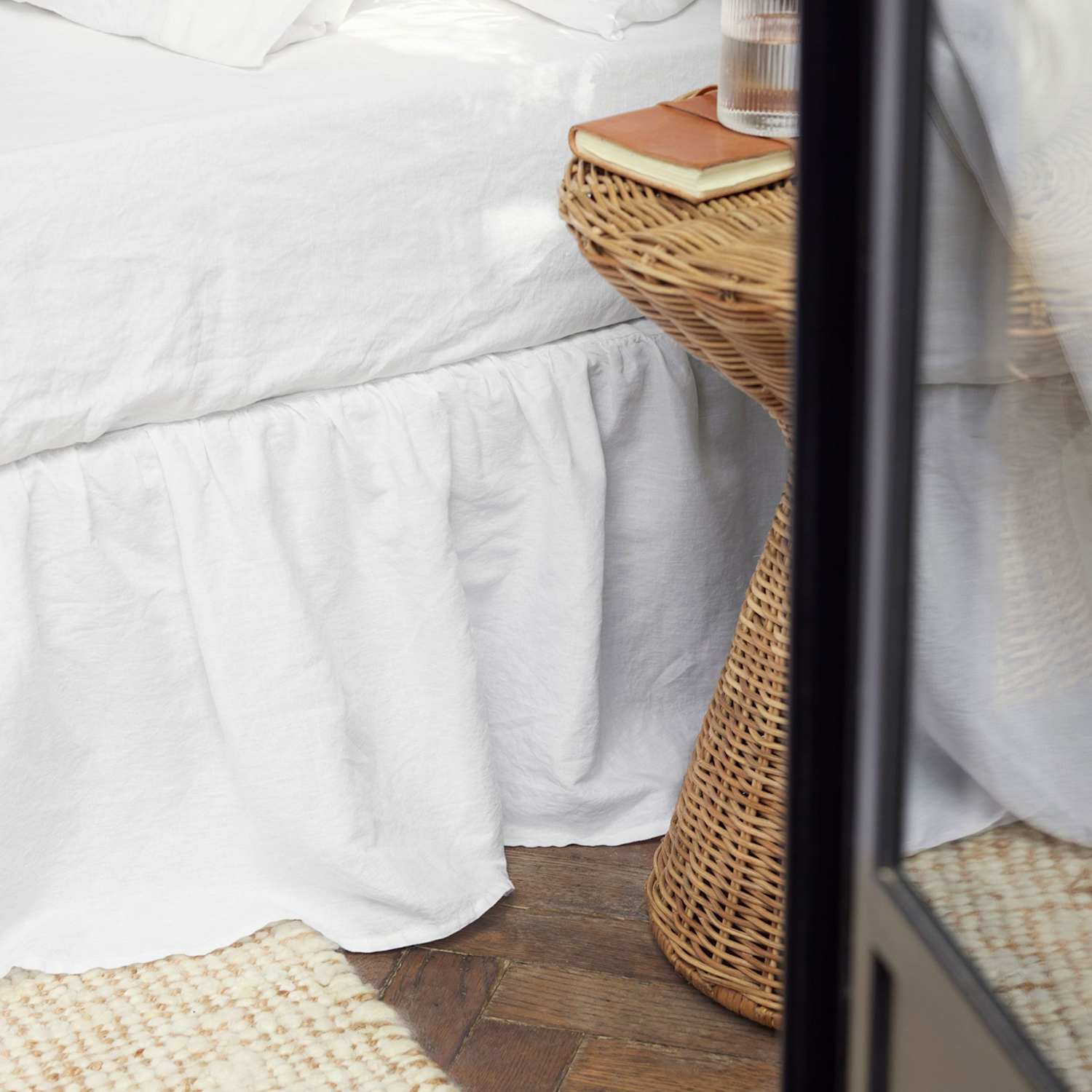 Piglet In Bed Pure Linen Fitted Sheet - King Size (5 ft) - White - Available at M&S