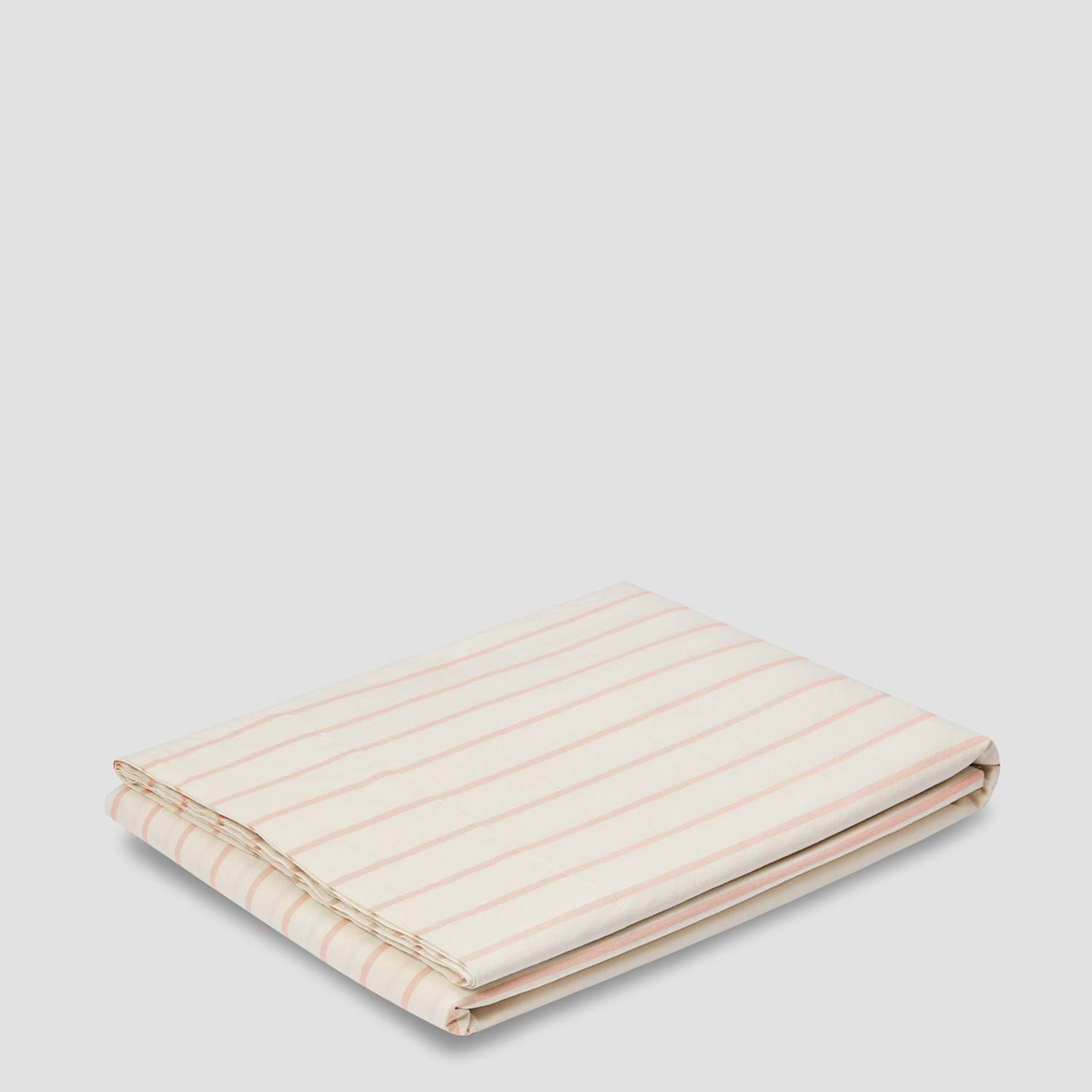 Piglet In Bed Pure Cotton Striped Flat Sheet - Single (3 ft) - Cream Mix - Available at M&S