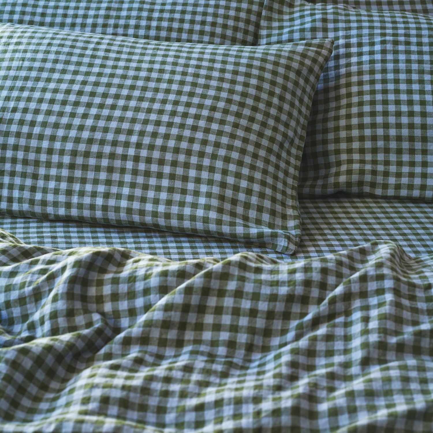 Piglet In Bed Linen Rich Gingham Pillowcase Set - Blue Mix - Available at M&S