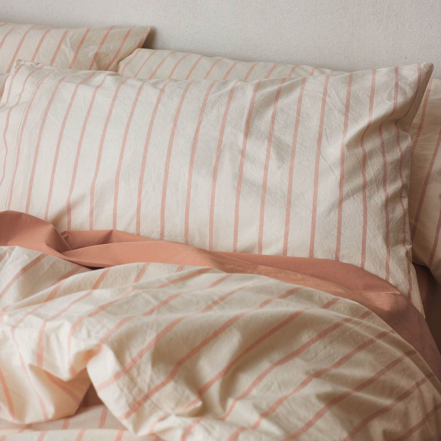 Piglet In Bed 2 Pack Pure Cotton Slumber Stripe Pillowcases - Pink Mix - Available at M&S