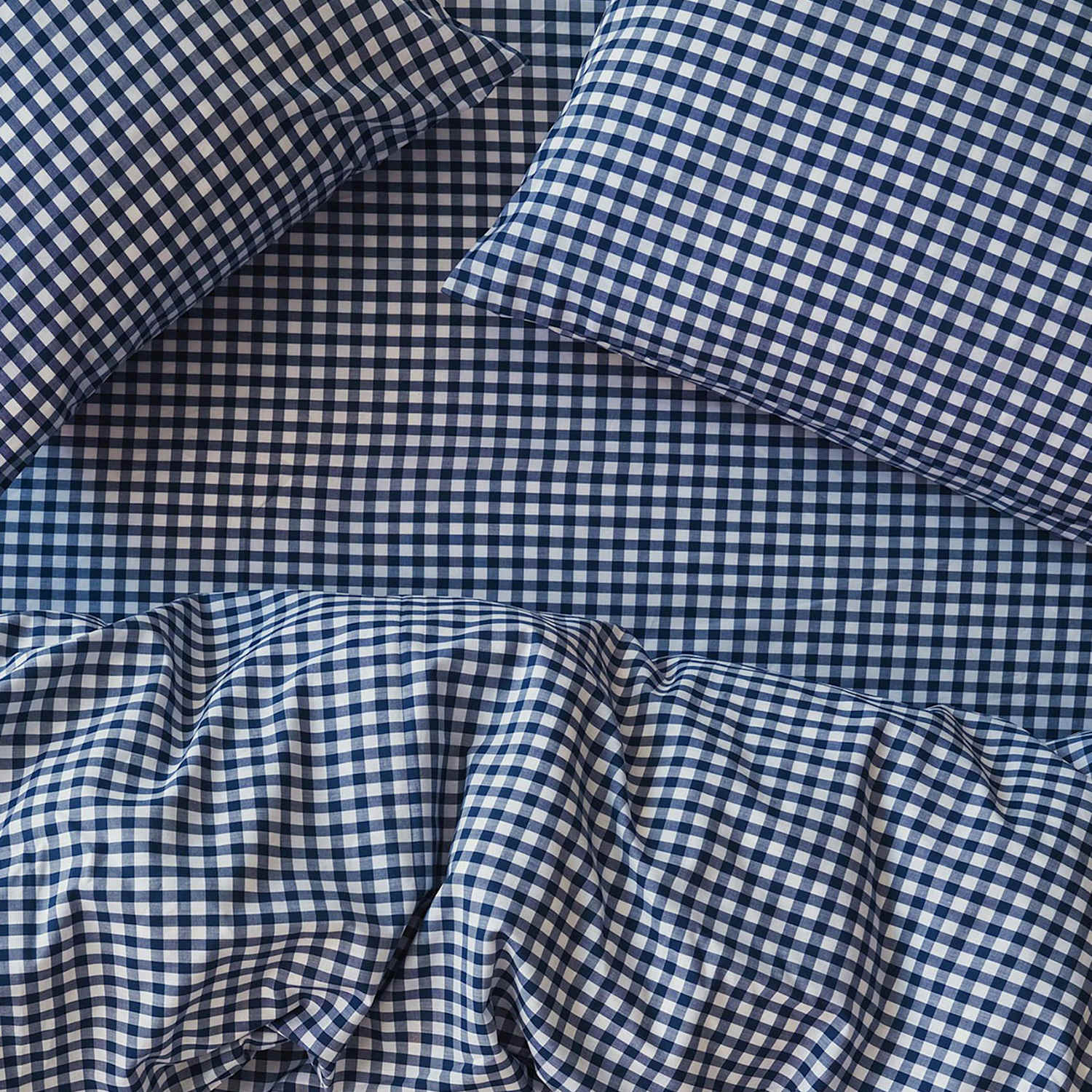Piglet In Bed 2 Pack Pure Cotton Gingham Pillowcases - Blue Mix - Available at M&S