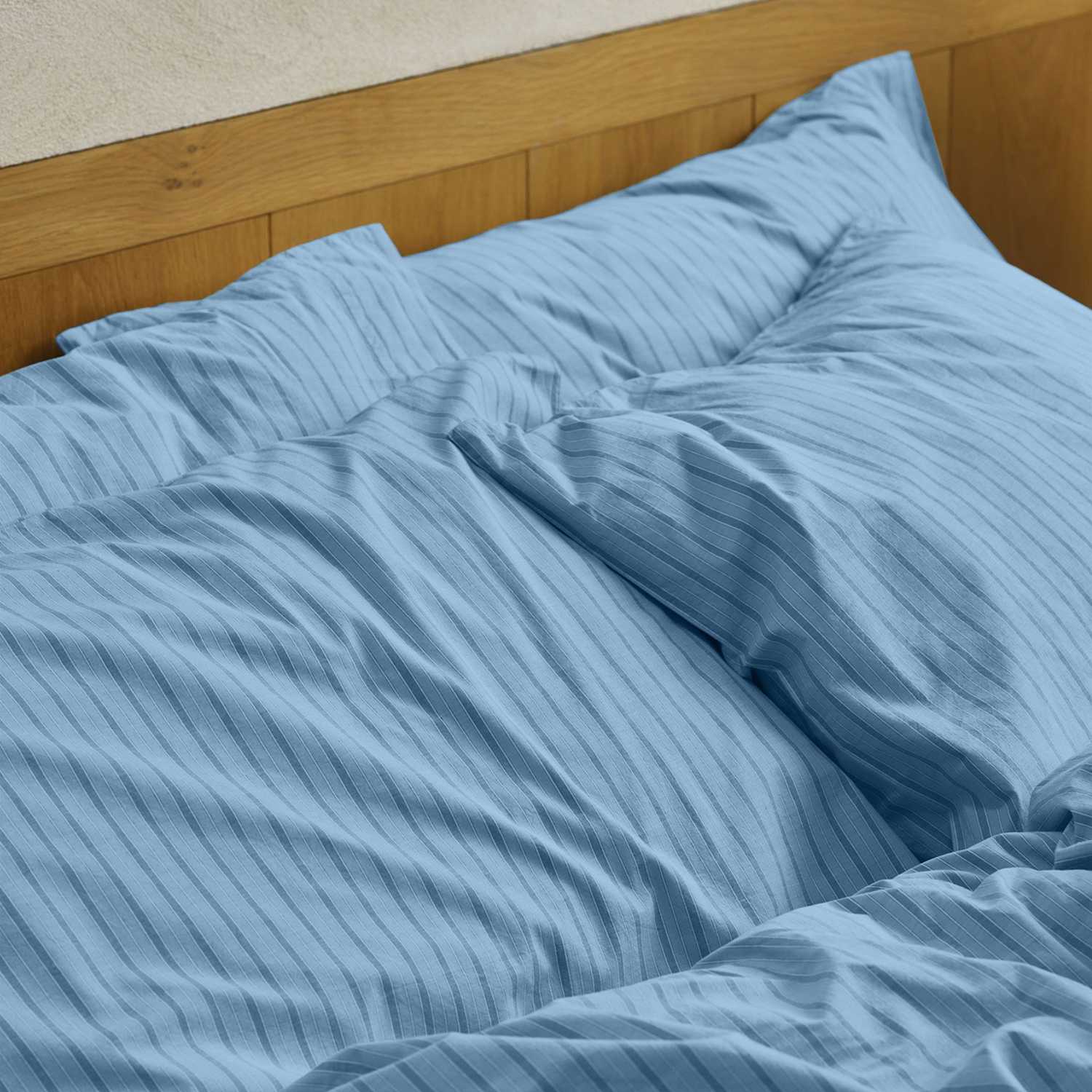 Piglet In Bed 2 Pack Pure Cotton Striped Pillowcases - Blue Mix - Available at M&S