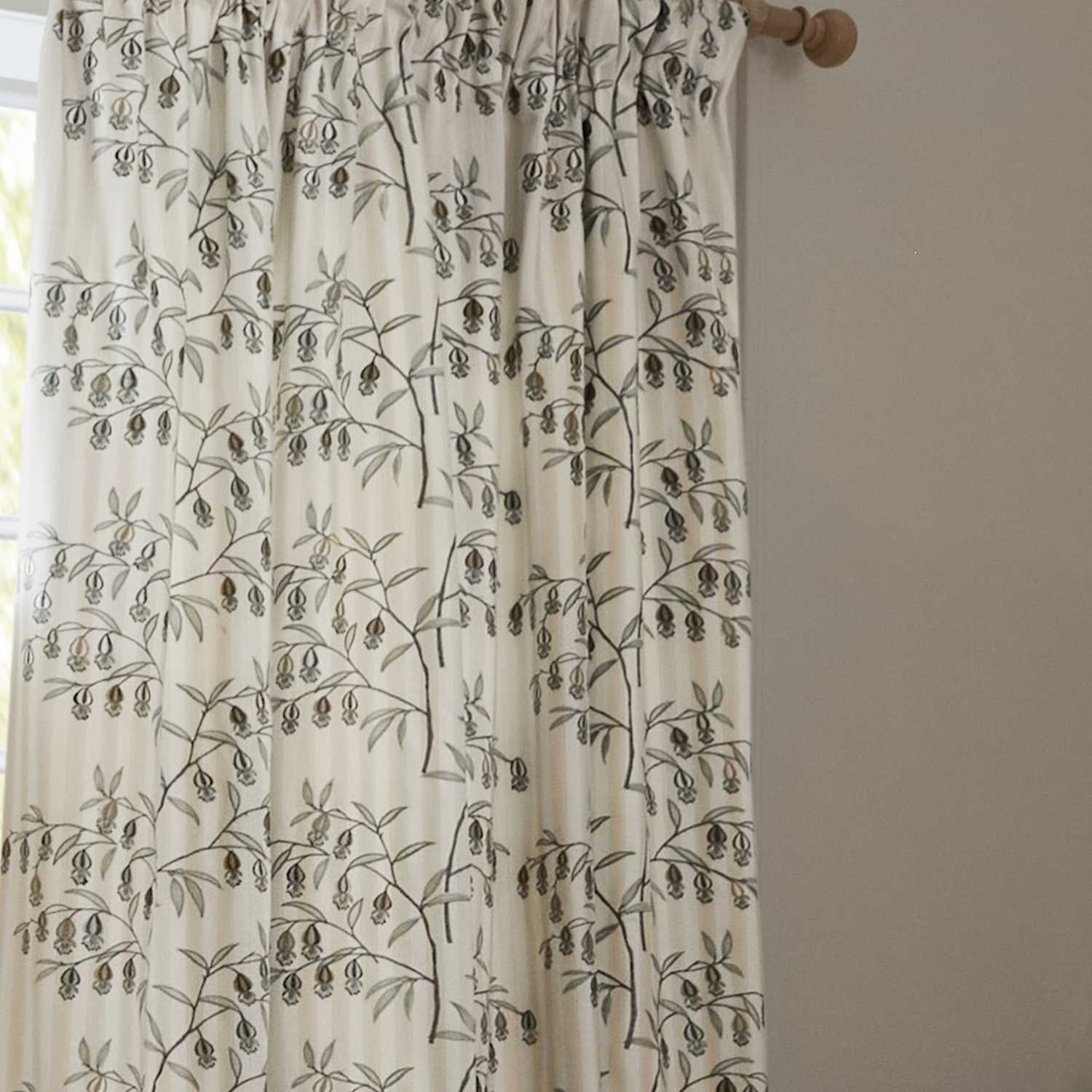 Sanderson Chinese Lanterns Pencil Pleat Curtains - W168cm, Drop 229cm - Natural Mix - Available at M&S