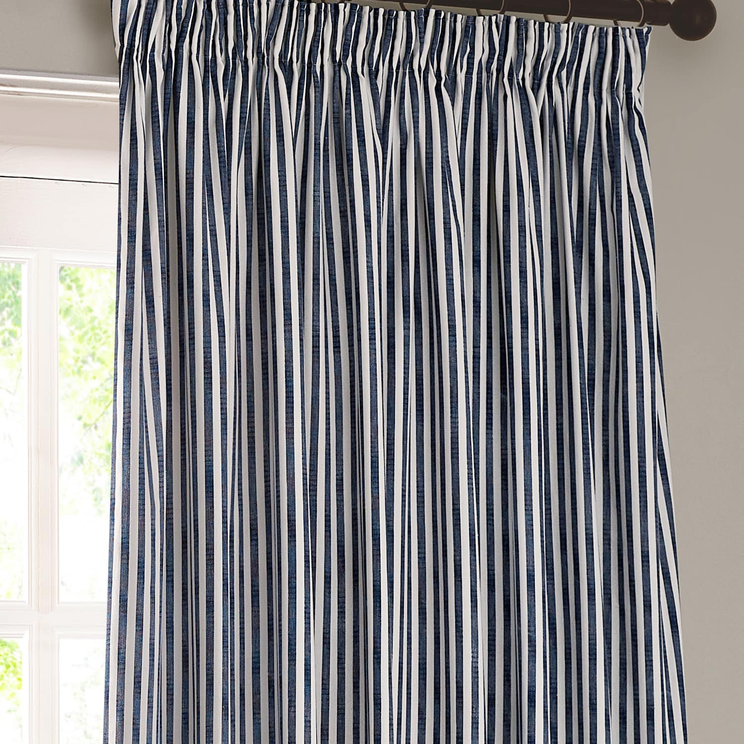 Yard Hebden Blackout Pencil Pleat Curtains - W218cm, Drop 183cm - Navy Mix - Available at M&S