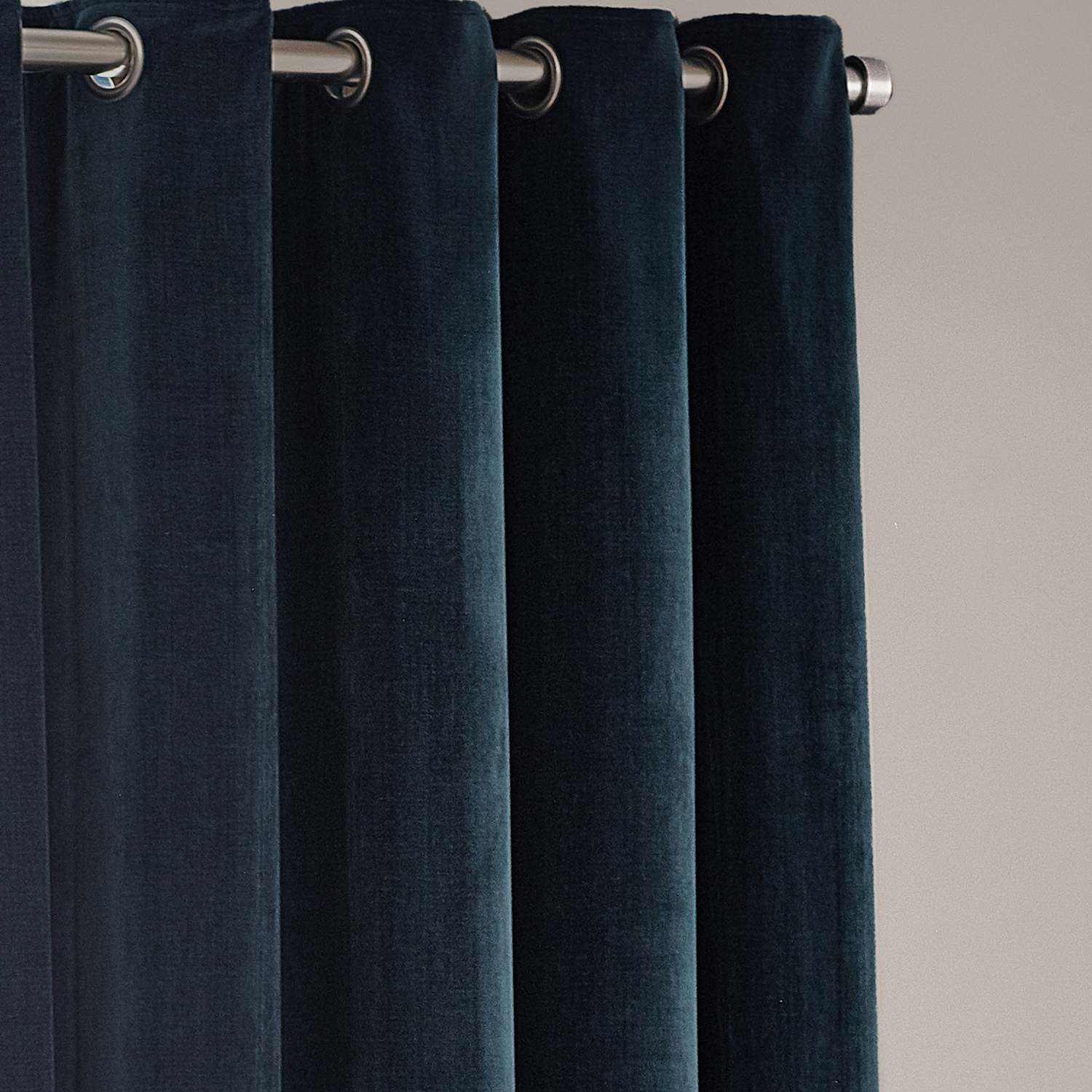 Yard Chenille Velvet Eyelet Curtains - W168cm, Drop 183cm - Navy - Available at M&S