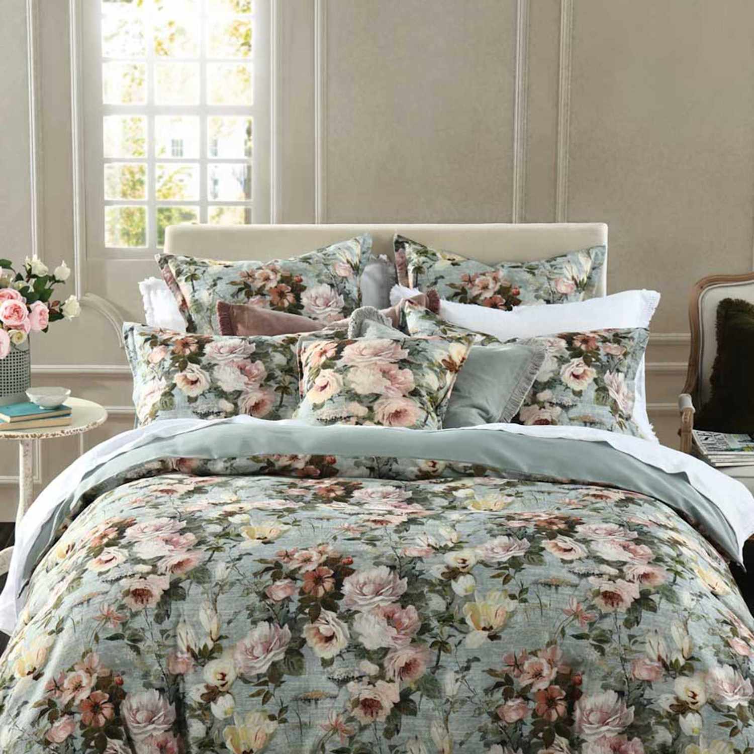 Mm Linen Pure Cotton Odile Bedding Set - King Size (5 ft) - Multi - Available at M&S